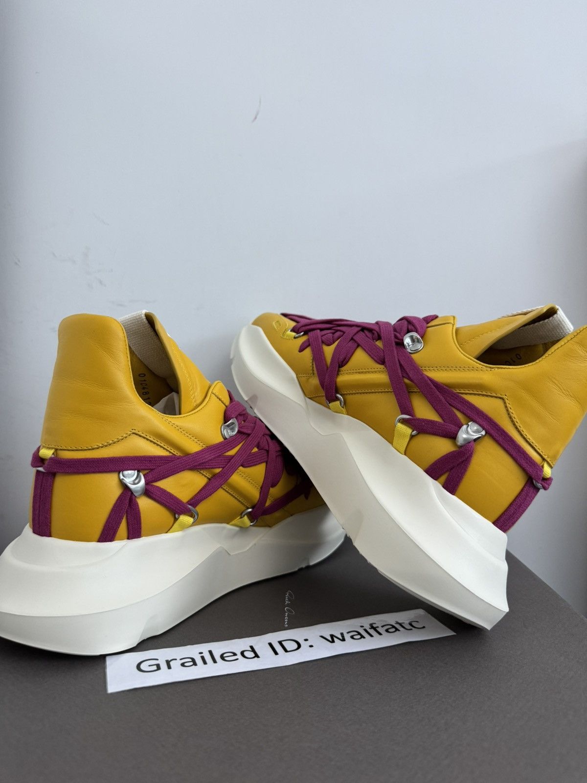 Rick Owens RICK OWENS LEATHER LEMON MEGA LACE GETH RUNNERS Size US 9 / EU 42 - 6 Thumbnail
