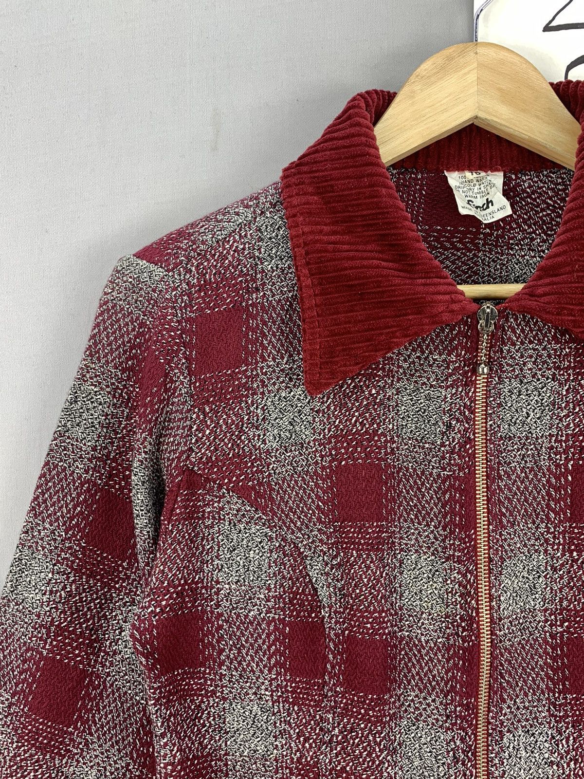 Aran Isles Knitwear Vintage Finch Australia Corduroy Collar Zipper Jacket Size XXS / US 00 / IT 34 - 3 Thumbnail