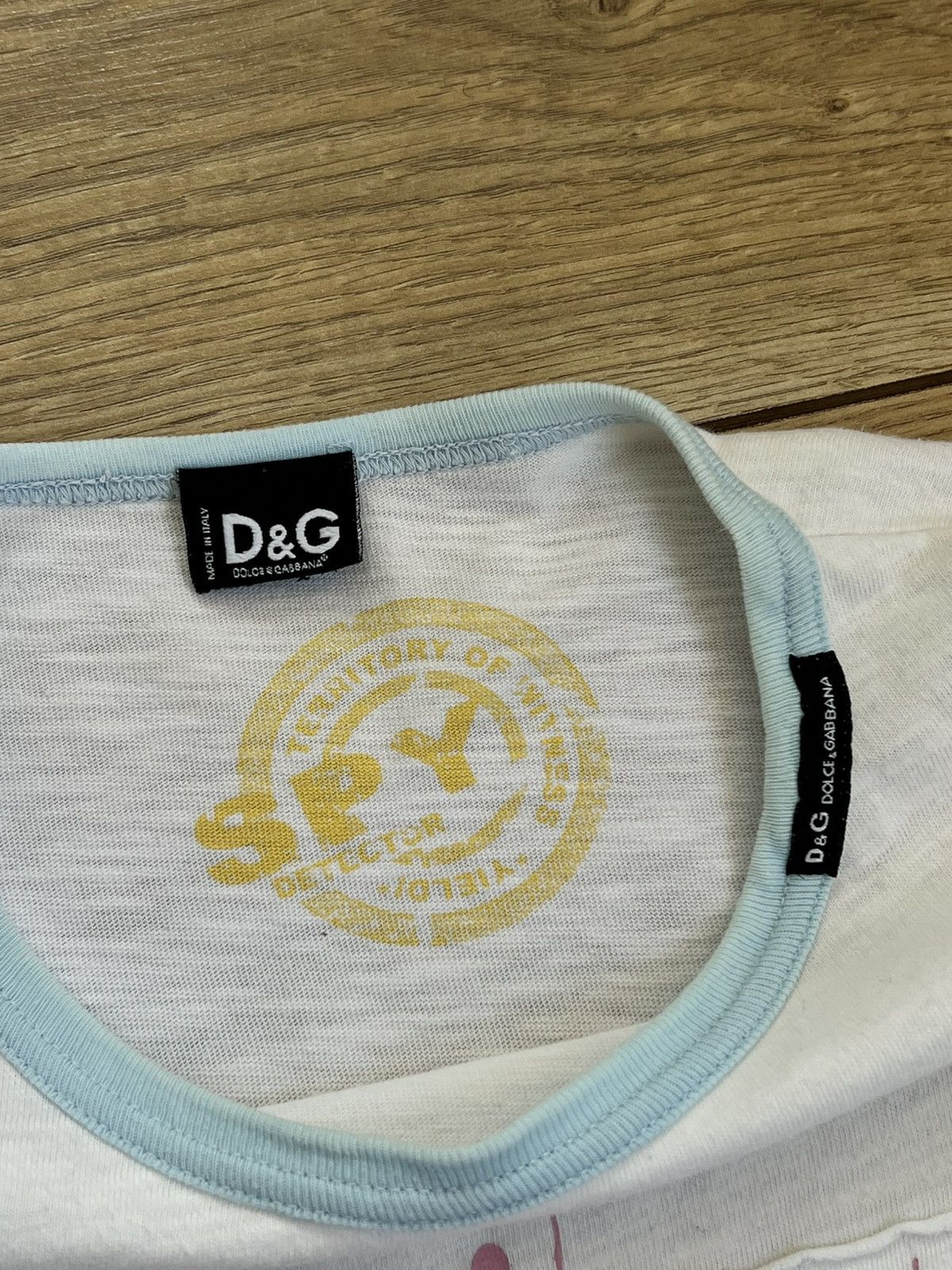 Dolce & Gabbana Dolce Gabbana T-shirt Vintage Pink Style White Design Tee Size M / US 6-8 / IT 42-44 - 3 Thumbnail