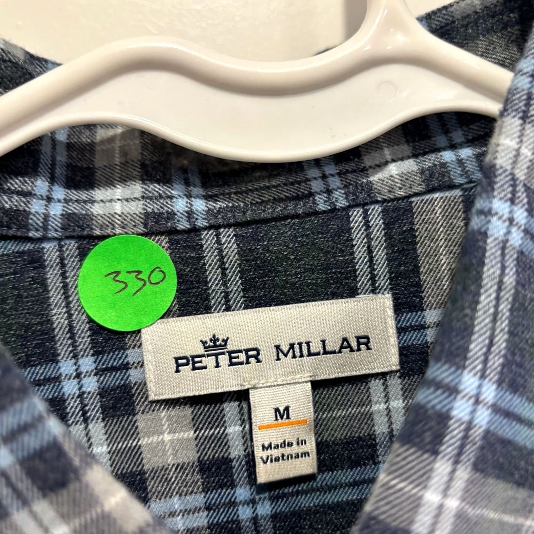 Peter Millar Peter Millar Mens Blue Plaid Long Sleeve Button Down Shirt Medium Size US M / EU 48-50 / 2 - 2 Thumbnail