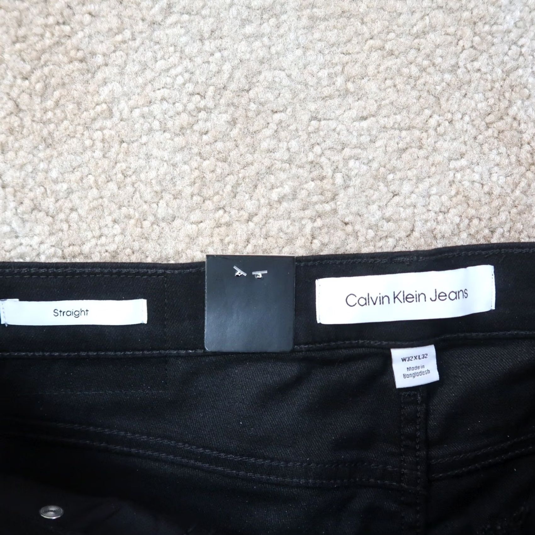 Calvin Klein Calvin Klein Jeans Mens 32x32 Black Denim Stretch Flex Slim Straight 5-Pocket Regular Inseam 32 Size US 32 / EU 48 - 3 Thumbnail