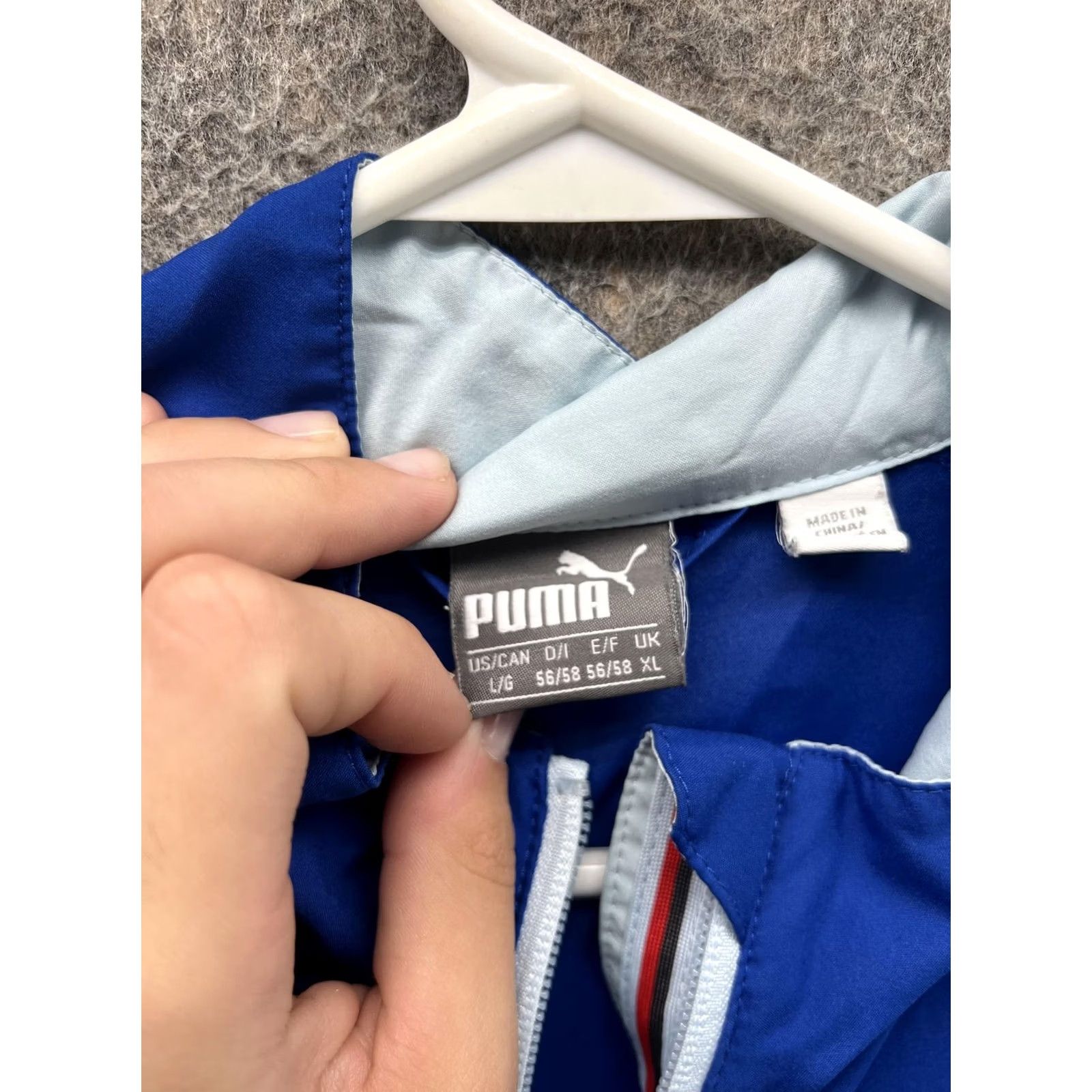 Puma Puma Jacket Mens Large Blue 1/4 Zip Windbreaker Pullover Lightweight Athletic Spring Casual Activewear Mens L Blue Size US L / EU 52-54 / 3 - 4 Thumbnail