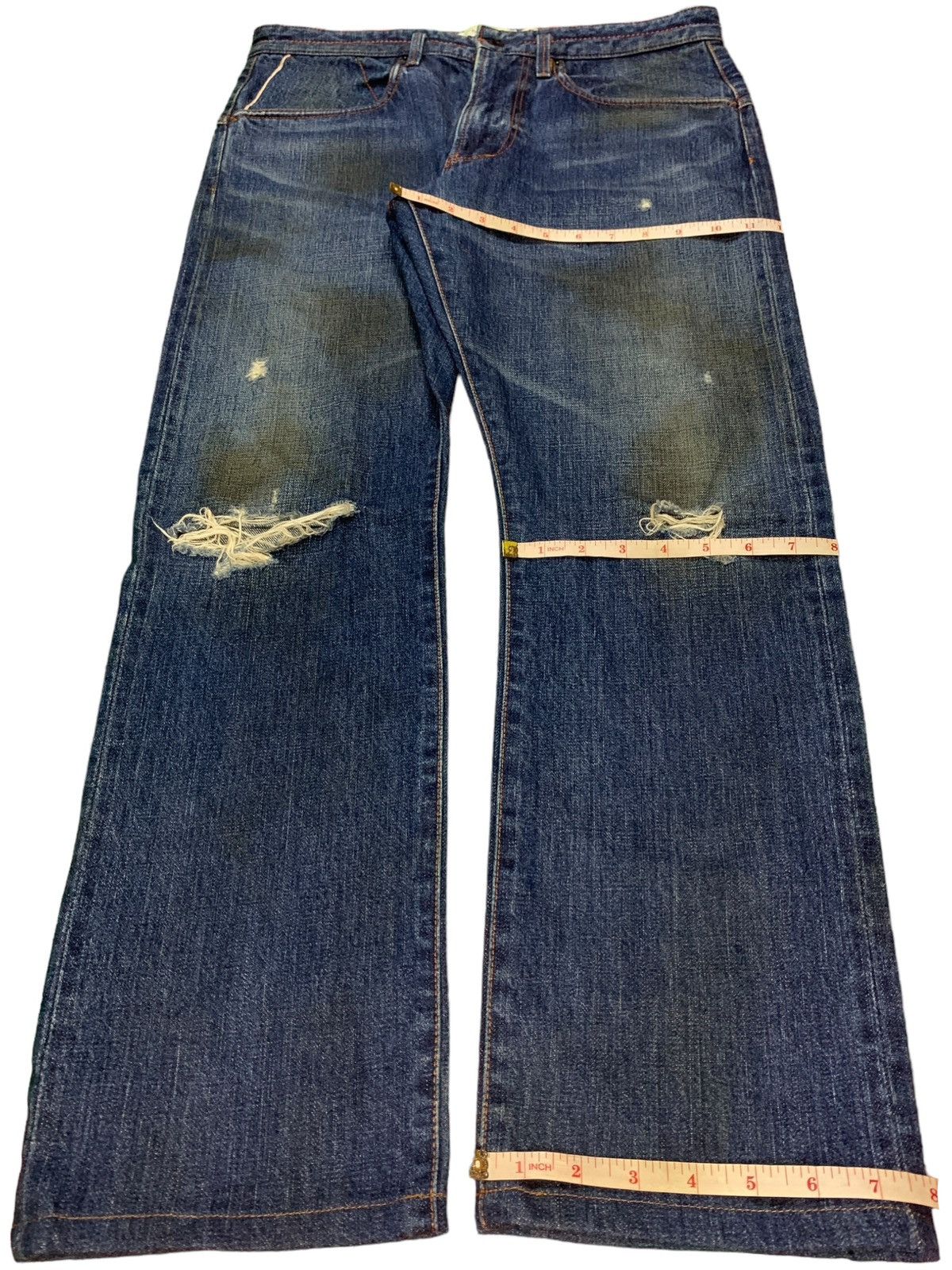 Japanese Brand × KIJIMA TAKAYUKI × Nonnative SALES🔥Vintage Japanese Selvedge Mud Wash Loose Jeans Size US 34 / EU 50 - 15 Thumbnail