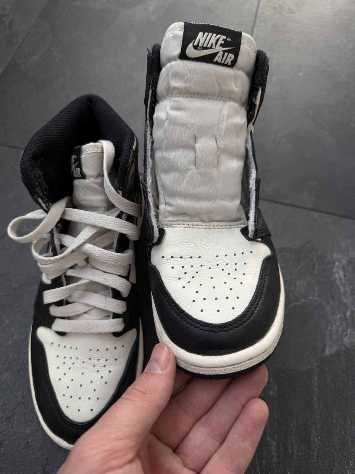 Jordan Brand × Nike × Vintage Nike Air Jordan 1 Retro High Dark Mocha Black Size US 4 / IT 34 - 7 Thumbnail