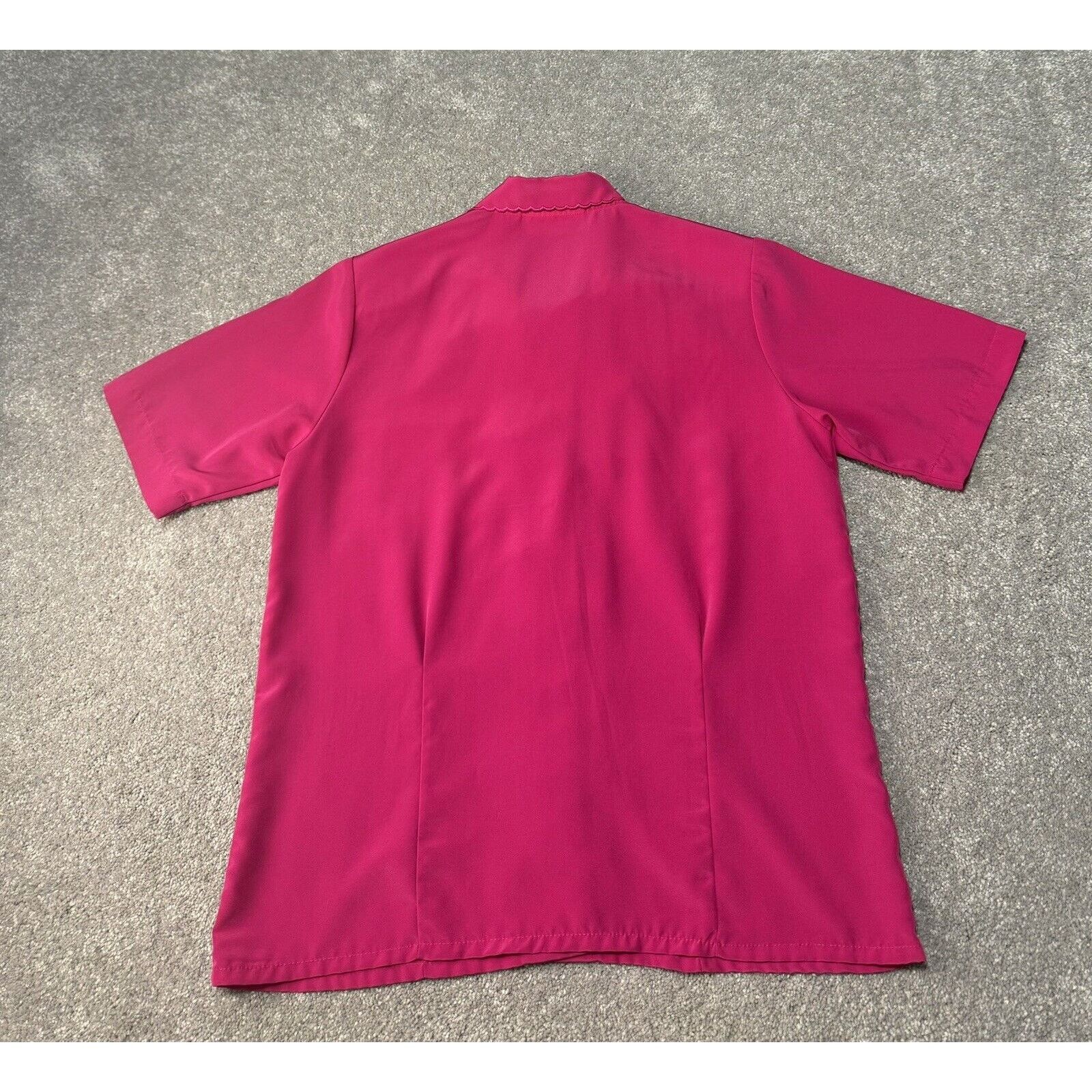 Other Vintage 80s Hot Pink Top Womens 8 Shoulder Pads Korea Dainty Size M / US 6-8 / IT 42-44 - 2 Thumbnail