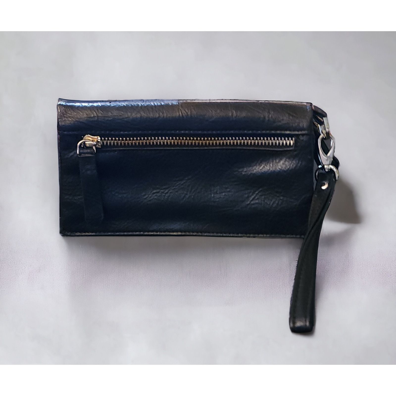 Kenneth Cole Kenneth Cole Black Leather Python Wristlet Wallet Size ONE SIZE - 2 Thumbnail