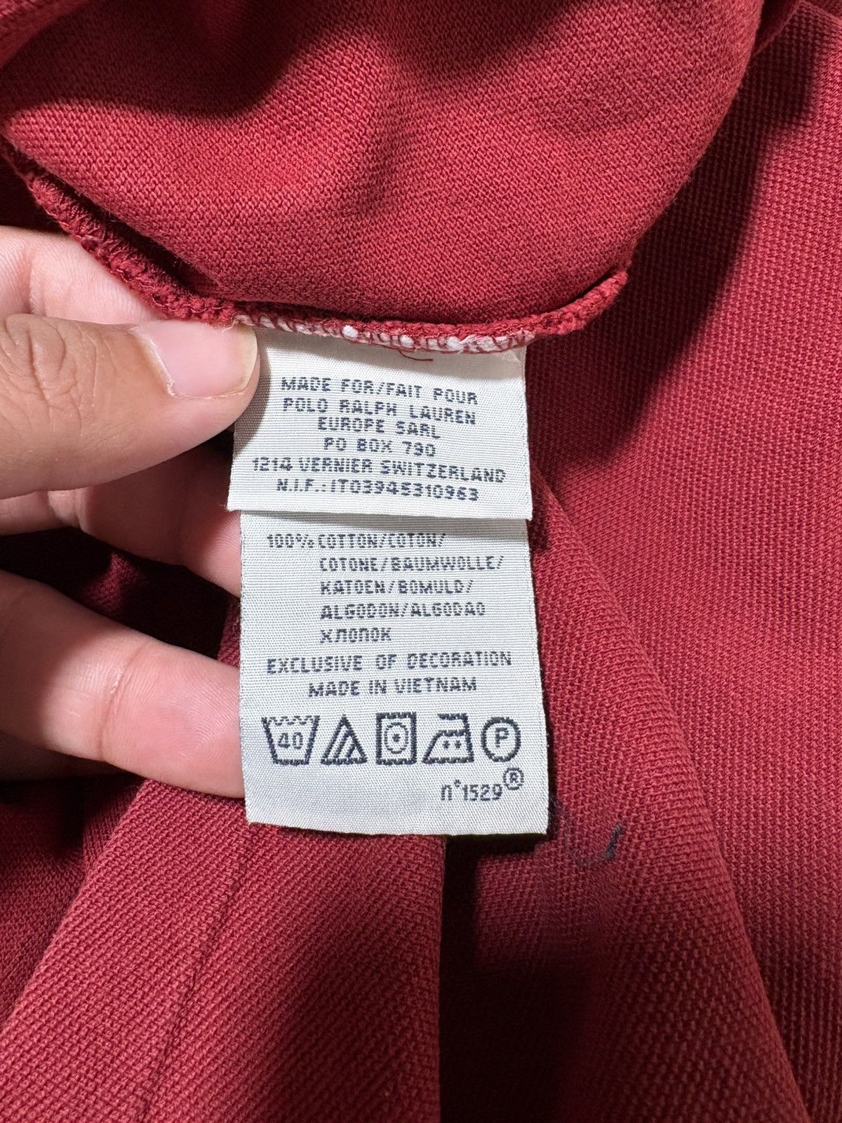 Polo Ralph Lauren VTG Polo Ralph Lauren Custom Fit Pique Polo Burgundy XL Size US XL / EU 56 / 4 - 8 Thumbnail