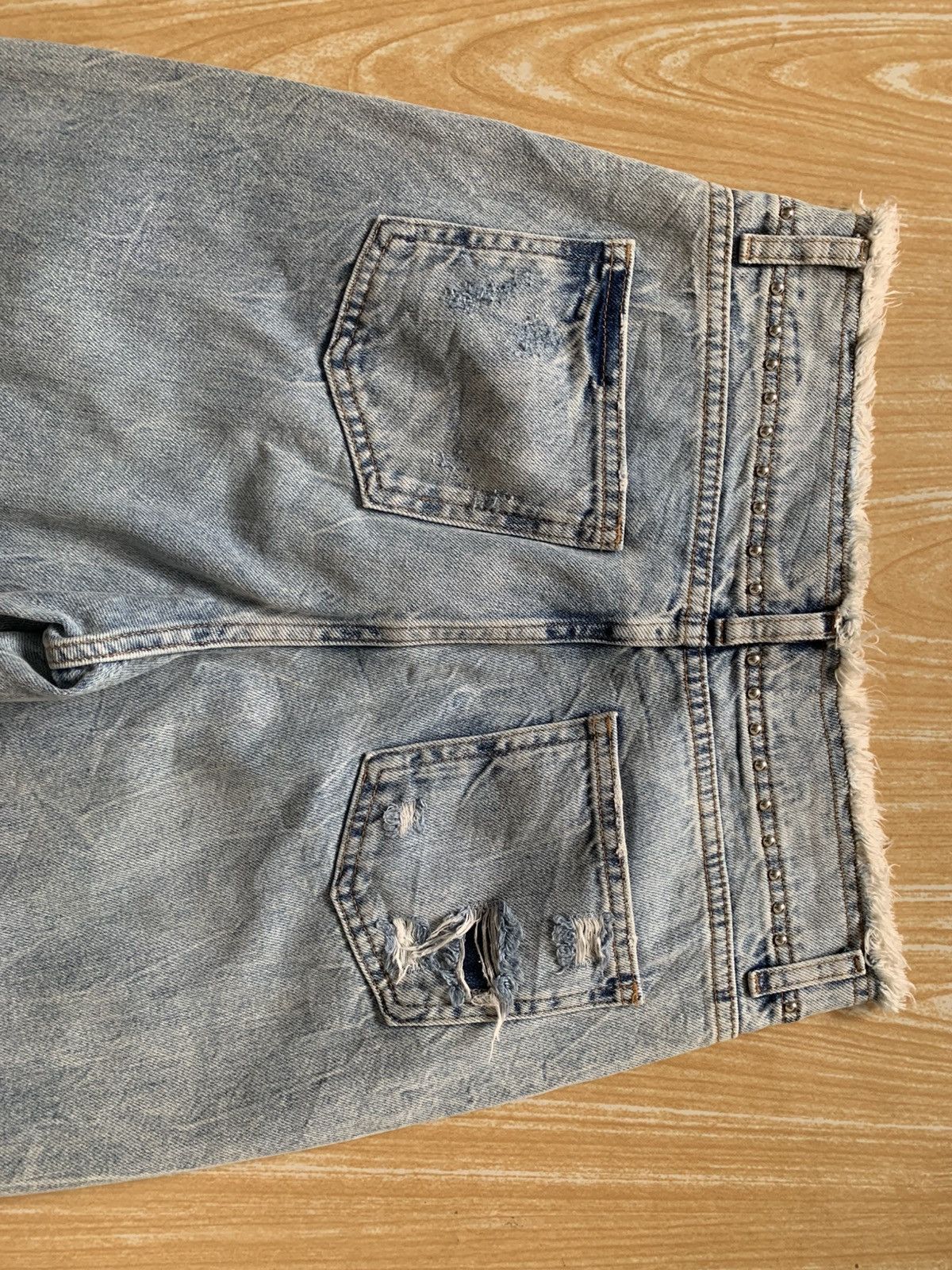 Designer × United Colors Of Benetton Distressed United Colors Of Benetton Stuck Denim Pant Size US 28 / EU 44 - 12 Thumbnail