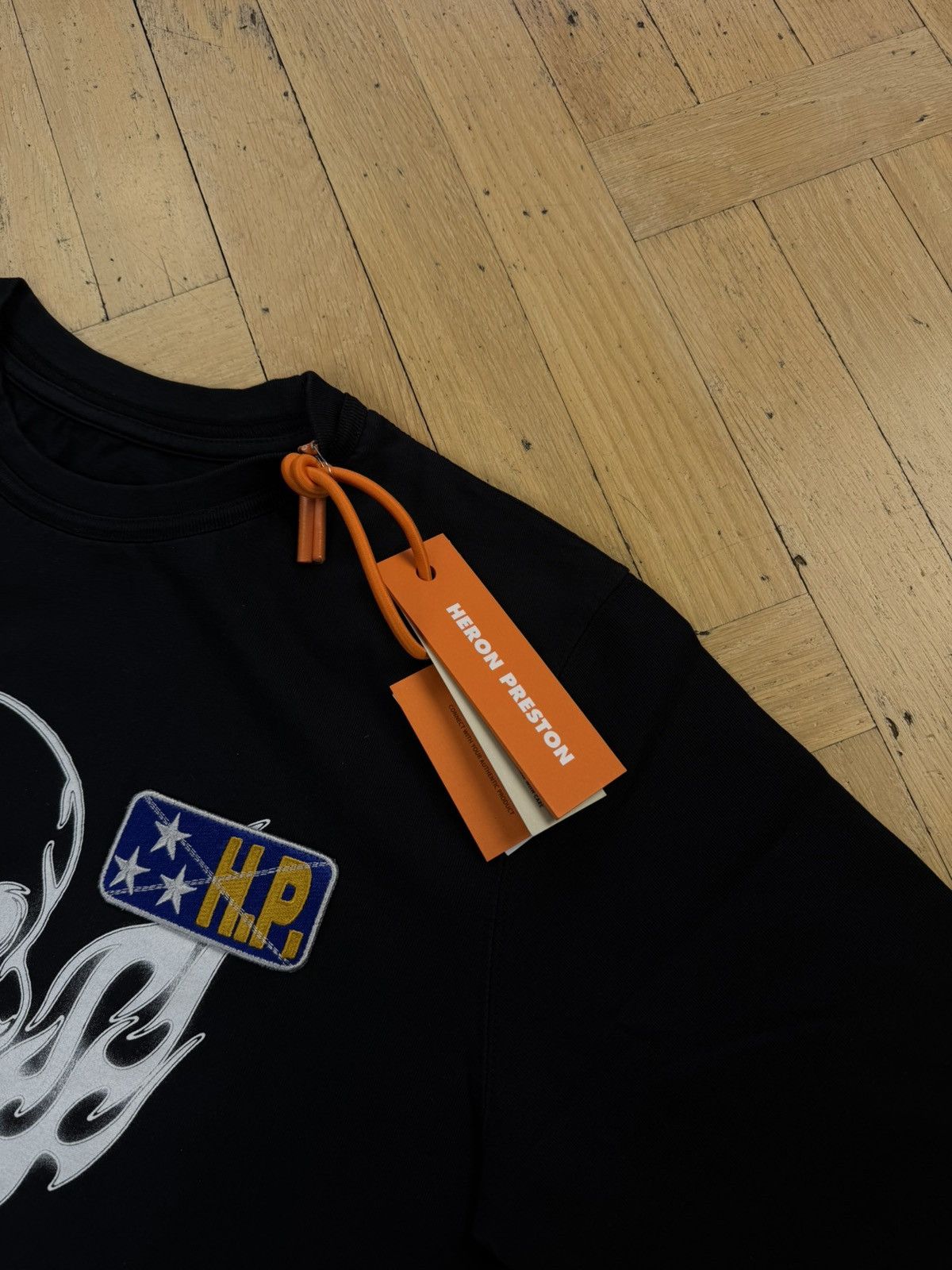 Heron Preston HERON PRESTON SKULL PATCHED BLACK TEE Size US S / EU 44-46 / 1 - 7 Thumbnail