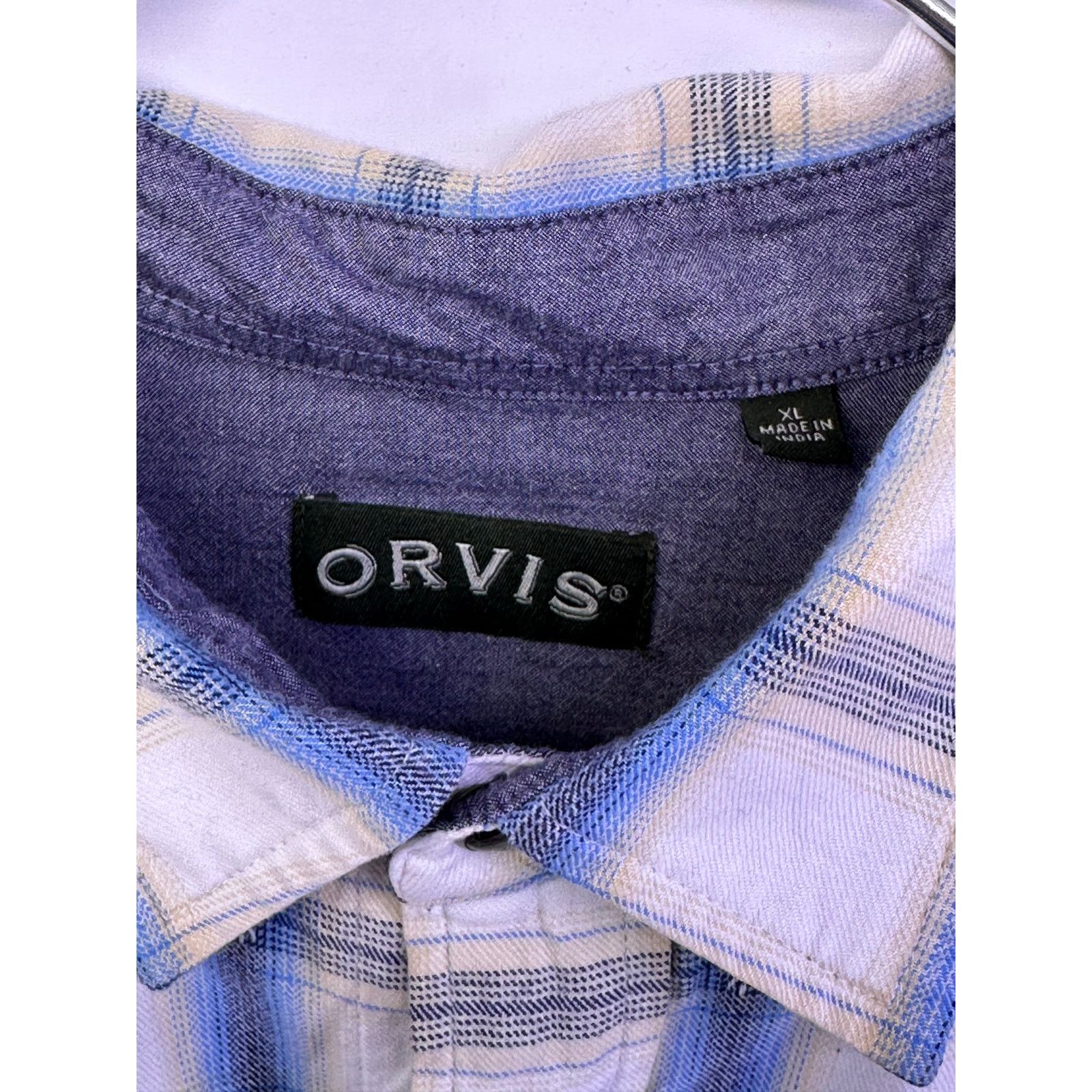 Orvis Orvis Western Shirt Blue/White Button Down Shirt Size XL Size US XL / EU 56 / 4 - 7 Thumbnail
