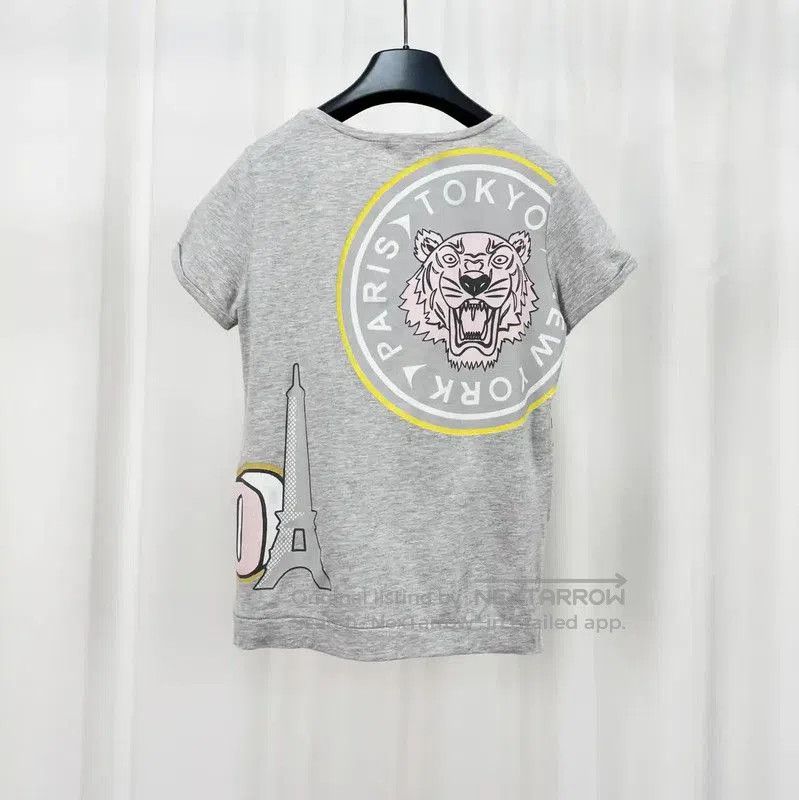 Kenzo KENZO Gray Cotton Graphic Short Sleeve T-Shirt . Size XS / US 0-2 / IT 36-38 - 2 Thumbnail