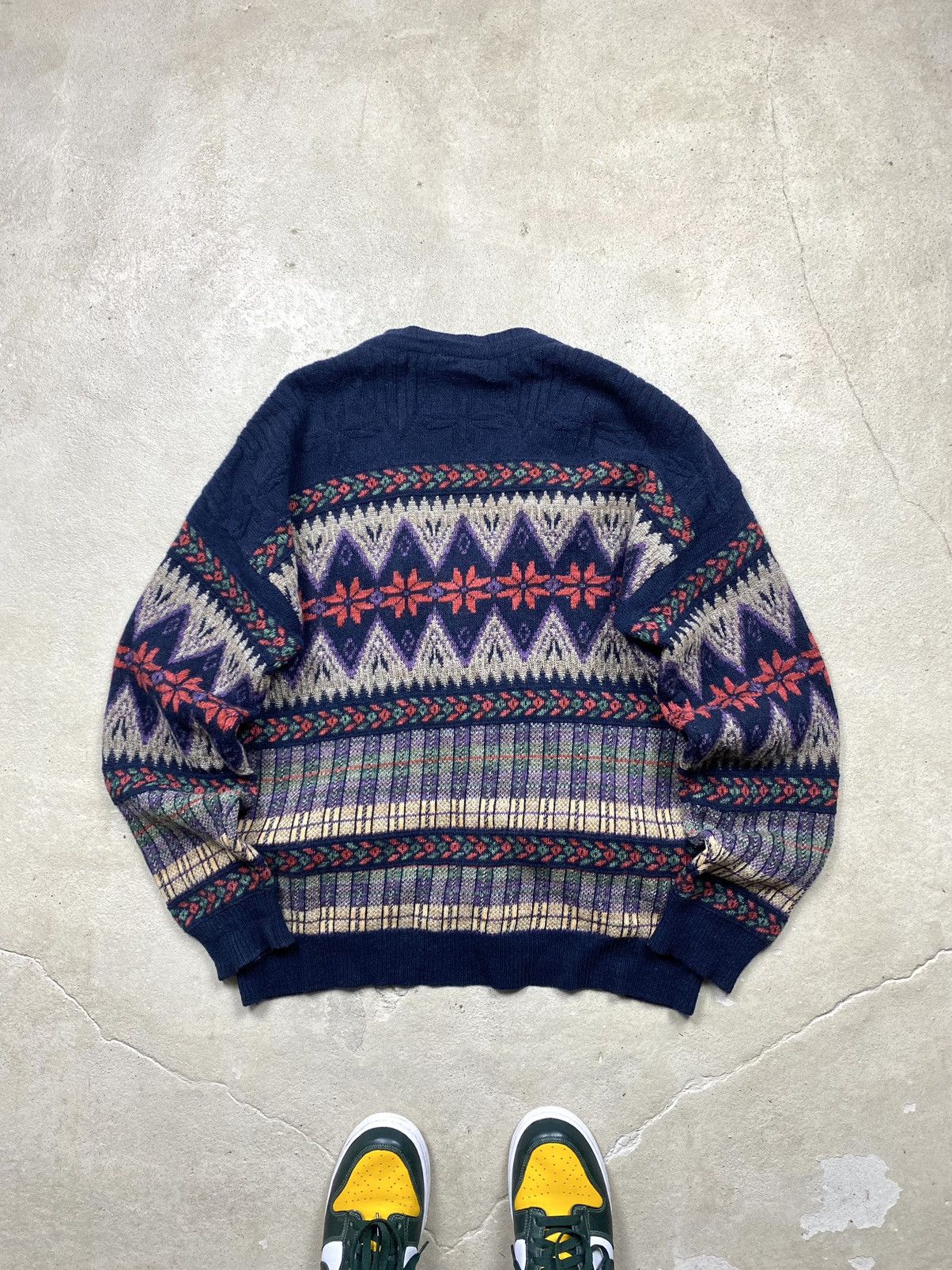 Coogi Rare! Vintage 90’s Knit Pattern Cardigan Sweater Coogi Style Size US L / EU 52-54 / 3 - 2 Thumbnail