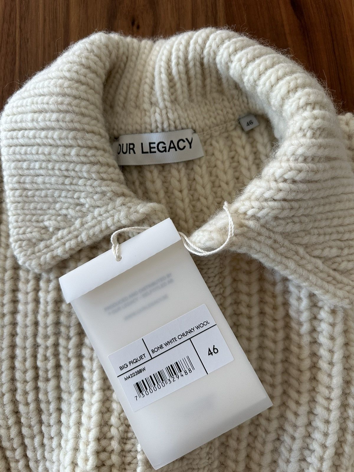 Our Legacy OUR LEGACY- Big Piquet Bone White Chunky Wool Size US S / EU 44-46 / 1 - 3 Thumbnail