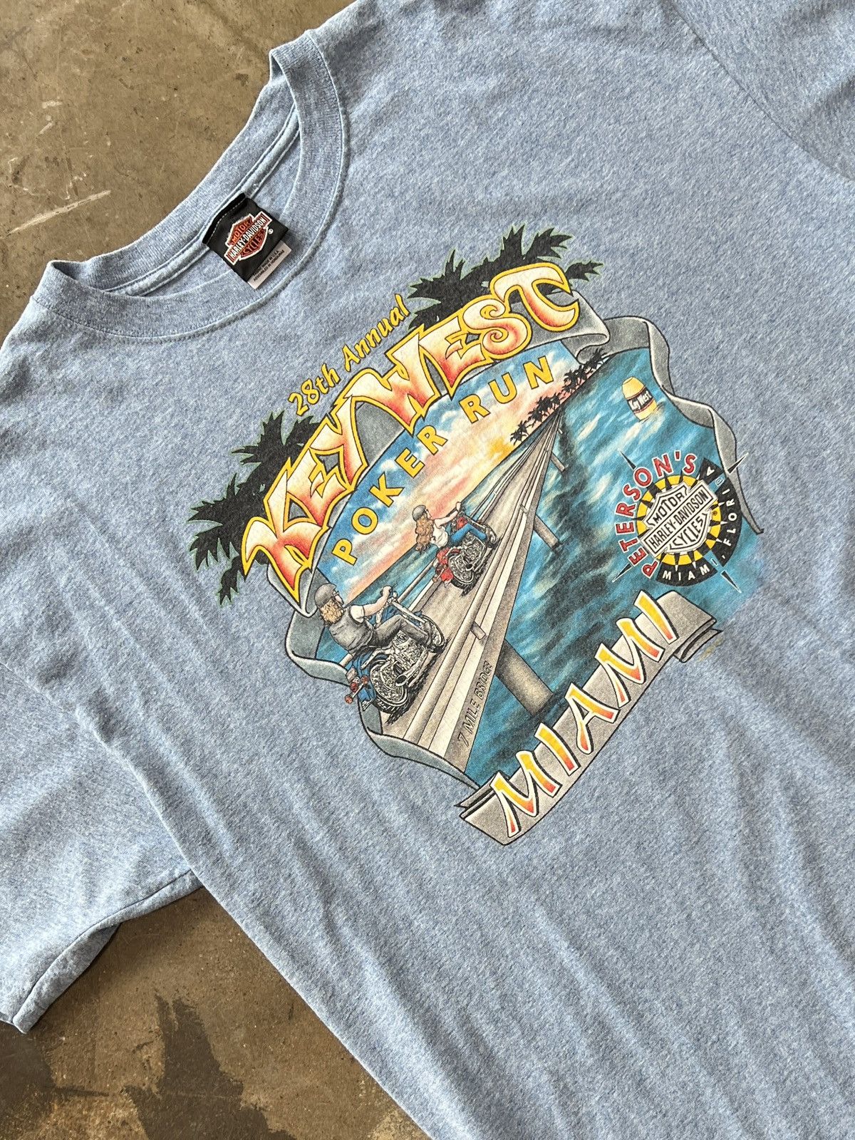 Harley Davidson × Vintage Vintage Harley Davidson 2000 Y2K Key West Motorcycle Tee 2XL Size US XXL / EU 58 / 5 - 1 Thumbnail