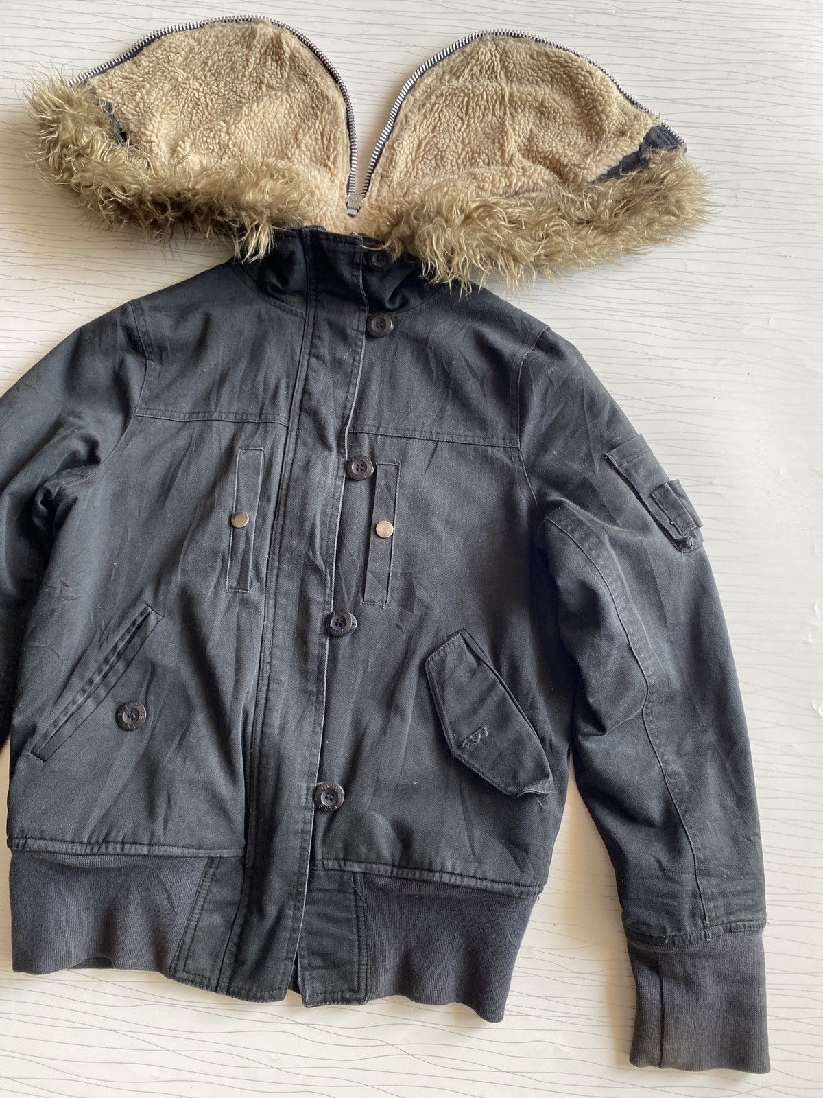 20471120 Japanes Brand Jassie Parka Fur Jacket Sherpa Detachable Hood Size US M / EU 48-50 / 2 - 3 Thumbnail