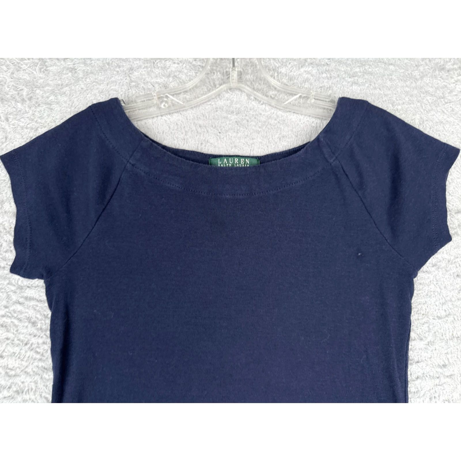 Ralph Lauren Lauren Ralph Lauren Shirt Juniors Medium Blue Cotton Short Sleeve Round Nec READ Size M / US 6-8 / IT 42-44 - 4 Thumbnail