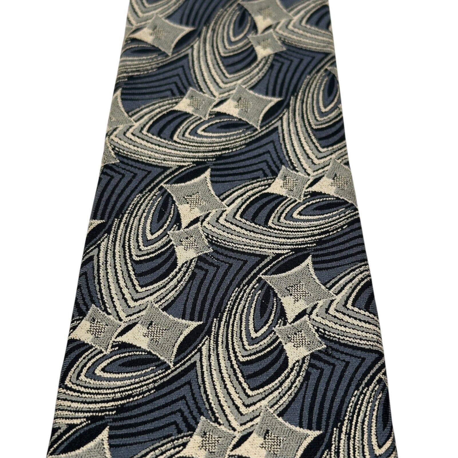 Fendi Fendi Neck Tie Men's One Size Blue Gray Beige 3.5” X 57” Size ONE SIZE - 3 Thumbnail