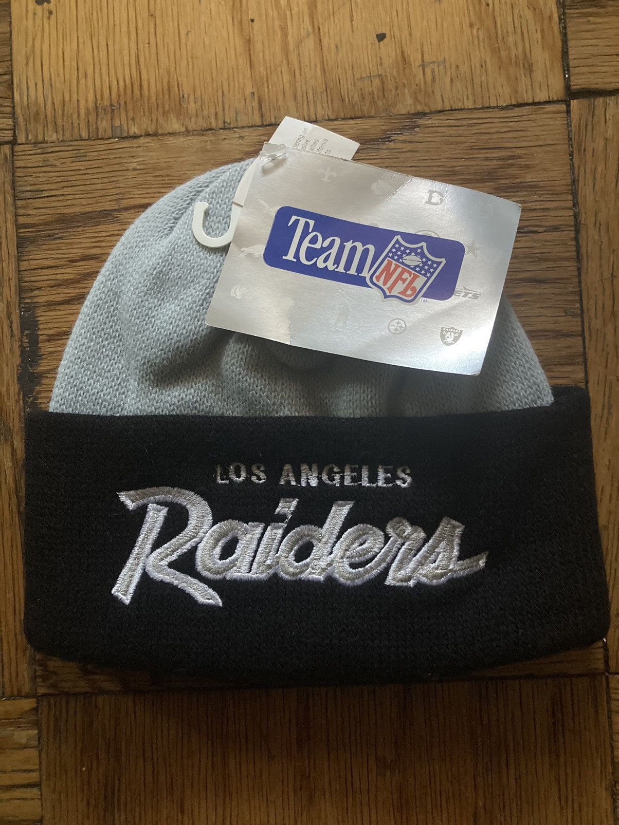 NFL × Sports Specialties × Vintage Vintage Los Angeles Raiders Beanie Hat Sports Specialties Size ONE SIZE - 1 Thumbnail