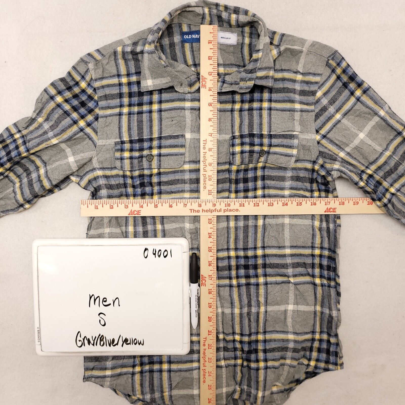 Old Navy Old Navy Tartan Flannel Button Up Shirt Men Size S Gray Blue Size US S / EU 44-46 / 1 - 6 Thumbnail