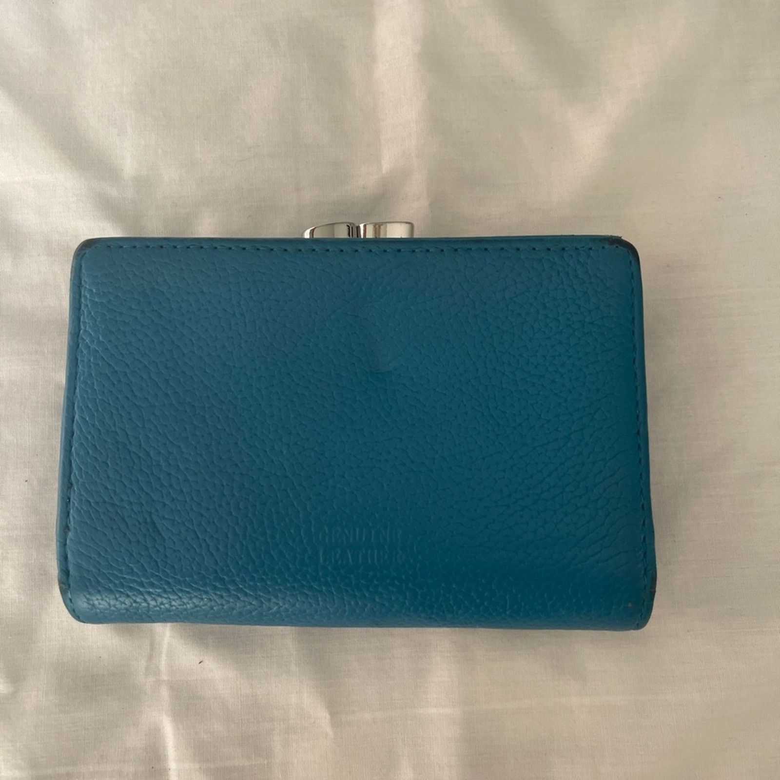 Other Teal Leather Wallet Size ONE SIZE - 3 Thumbnail
