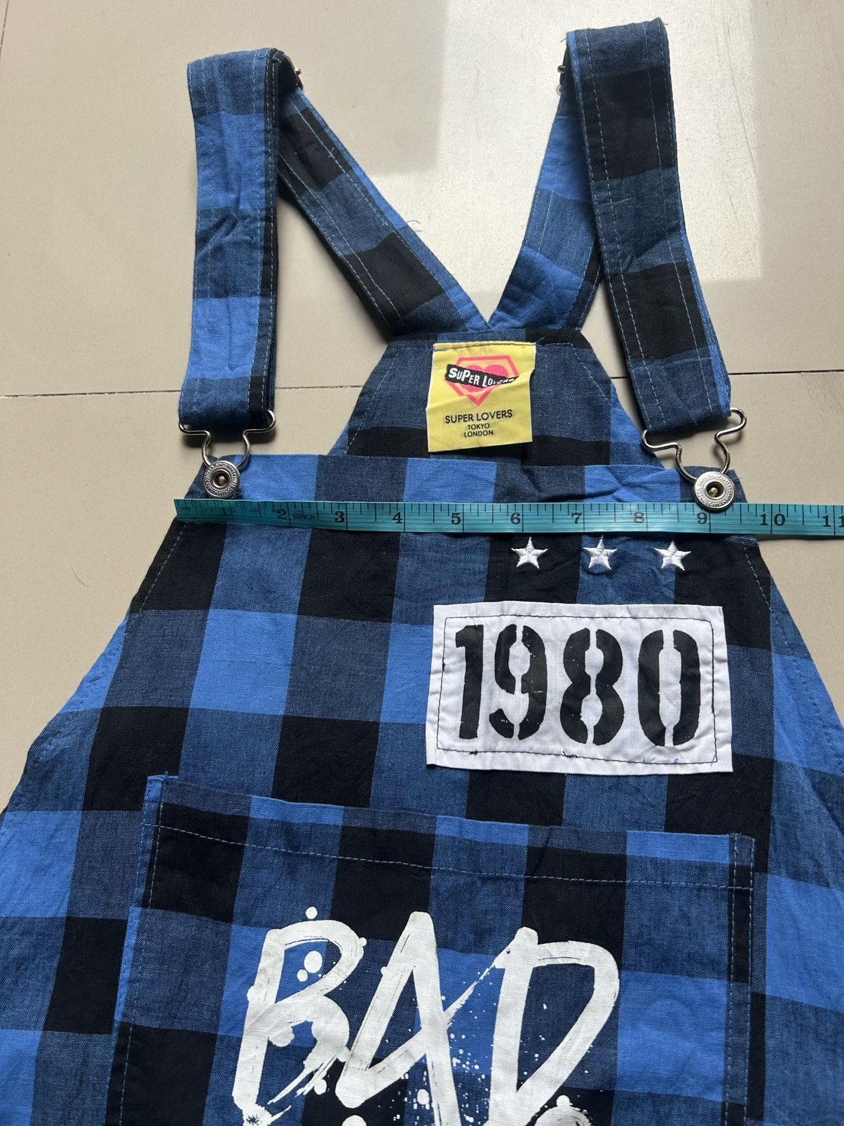 Hysteric Glamour Super Lovers Tokyo Blue Checkered Coverall Size US 32 / EU 48 - 17 Thumbnail