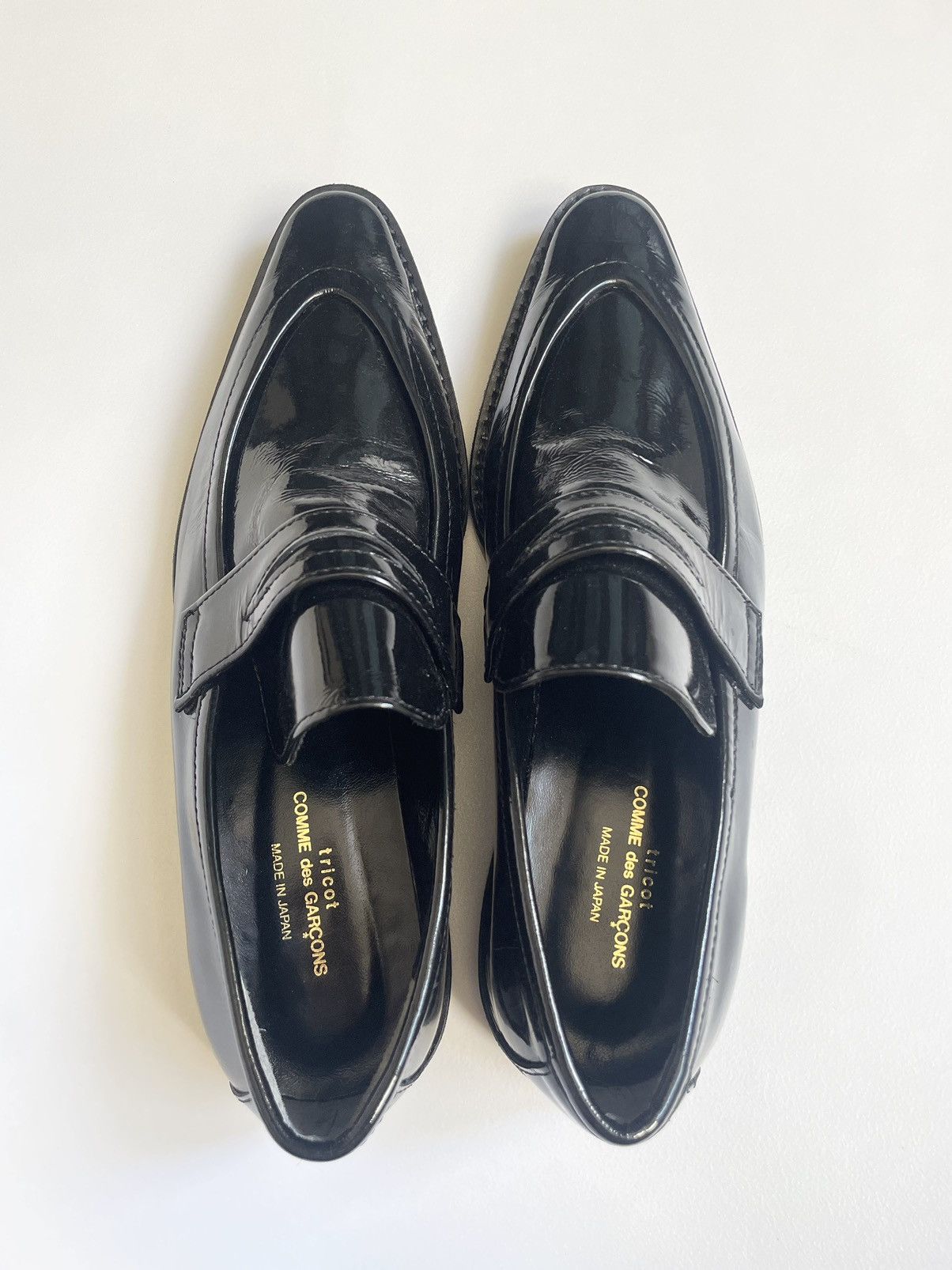 Comme des Garcons ‘Pointy’ Black Patent Leather Loafers Size US 7 / IT 37 - 7 Thumbnail