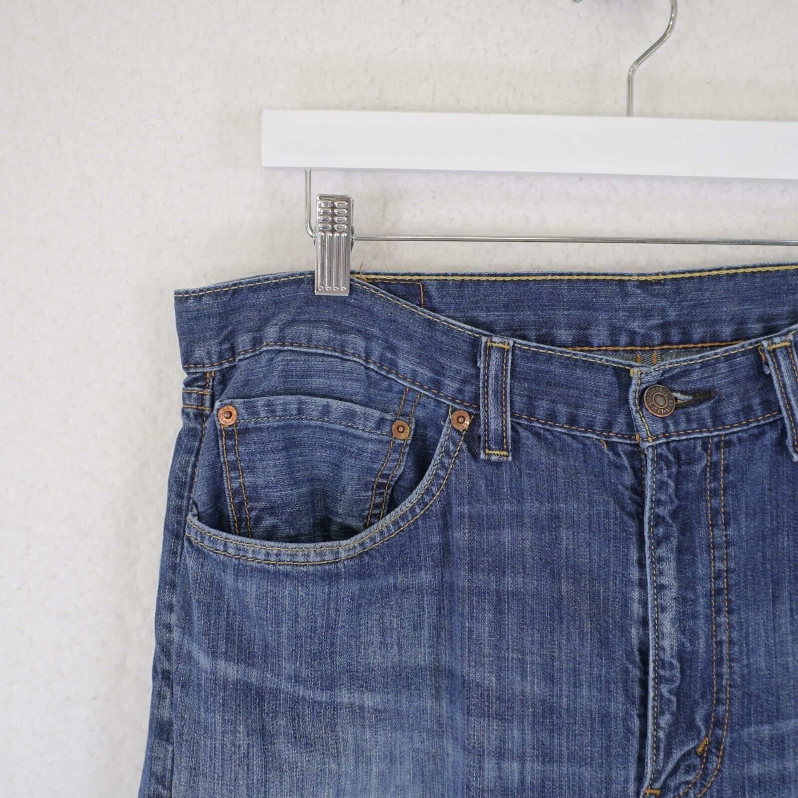 Levi's Levi's 505 Regular Fit Blue Denim Jeans 36/31 Mid Rise Stone Size US 36 / EU 52 - 4 Thumbnail