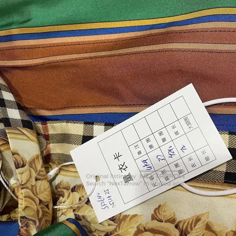 Burberry Burberry Multicolor Silk Long Sleeve Blouse. Size M / US 6-8 / IT 42-44 - 7 Thumbnail