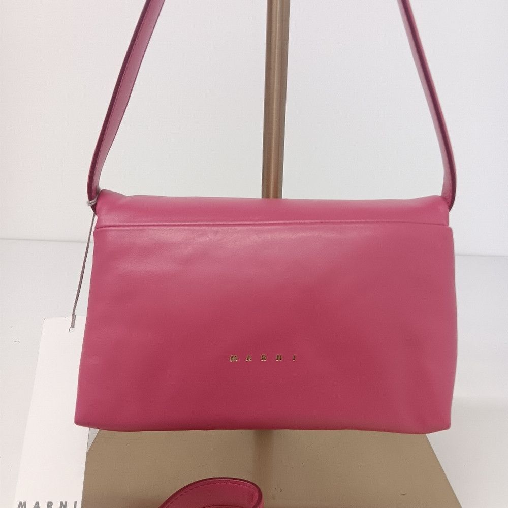 Marni Marni Women's Small Leather Prisma Crossbody Bag - Pink Size ONE SIZE - 3 Thumbnail