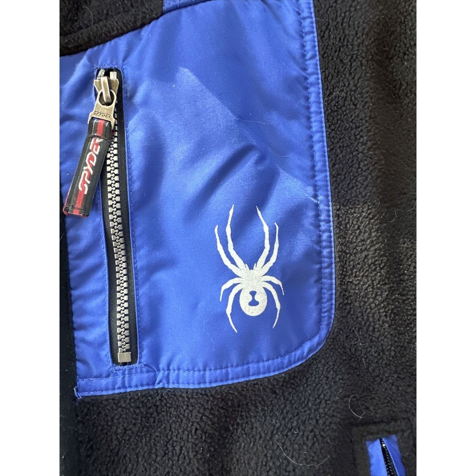 Spyder Spyder Fleece Zip Up Jacket Adult Medium Blue Black Ski Size US M / EU 48-50 / 2 - 5 Thumbnail