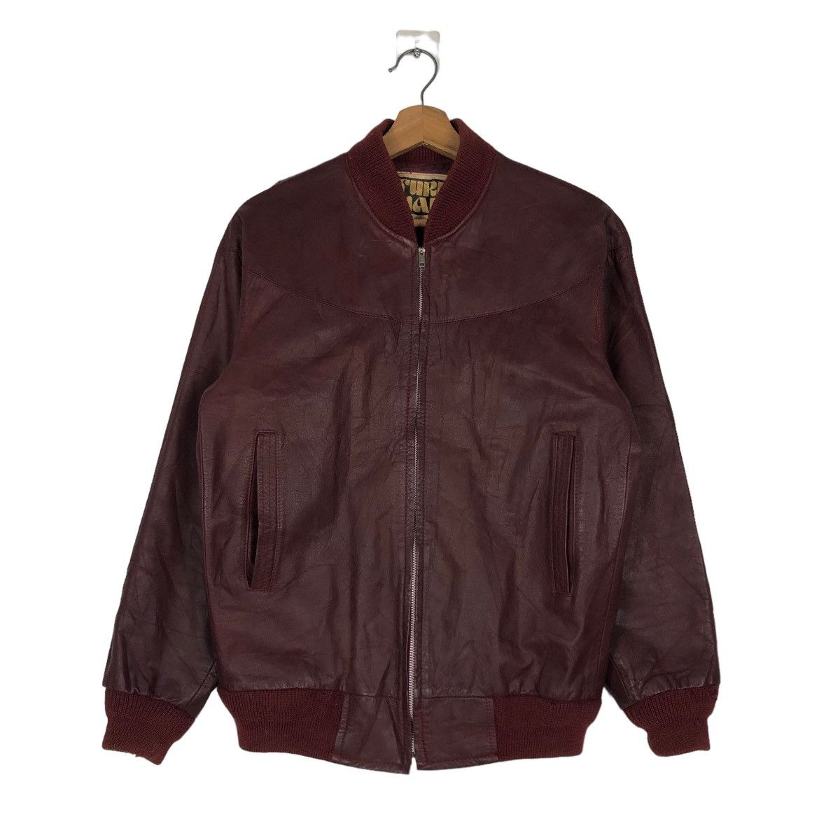 Japanese Brand 🔥Vintage Bomber Leather Jacket Turf Man Japan Issey Miyake Size US L / EU 52-54 / 3 - 1 Thumbnail