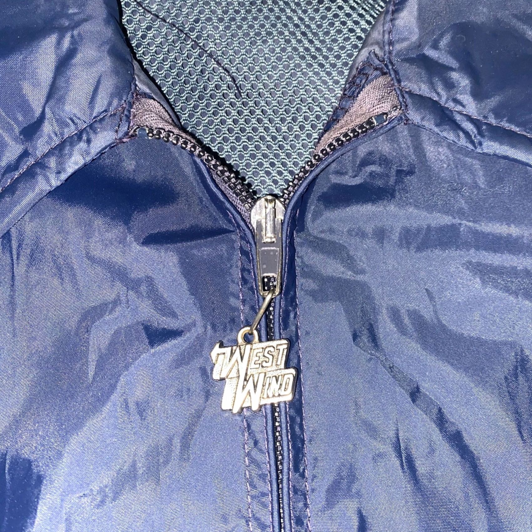 Ring Jacket VINTAGE 80s Woman Jacket Windbreaker Spring Blue M Womens Size M / US 6-8 / IT 42-44 - 2 Thumbnail