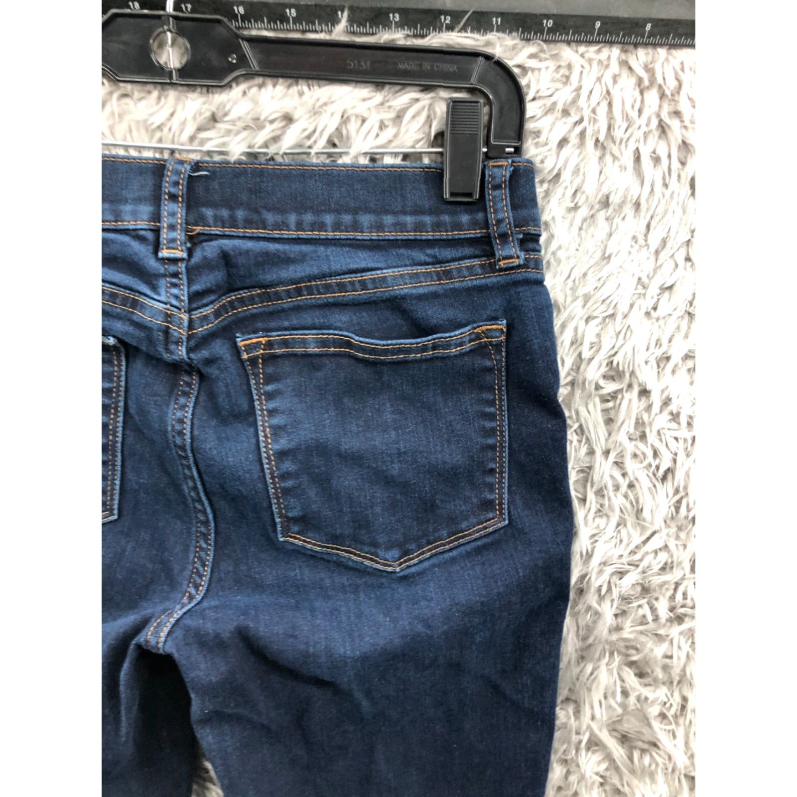 J.Crew J.CREW Skinny Jeans Shape Toothpick Womens 26 Blue Denim Dark Wash Regular Rise 5-Pocket Jeans Size 26 Mens Womens Boys Girls Size 26" / US 2 / IT 38 - 6 Thumbnail
