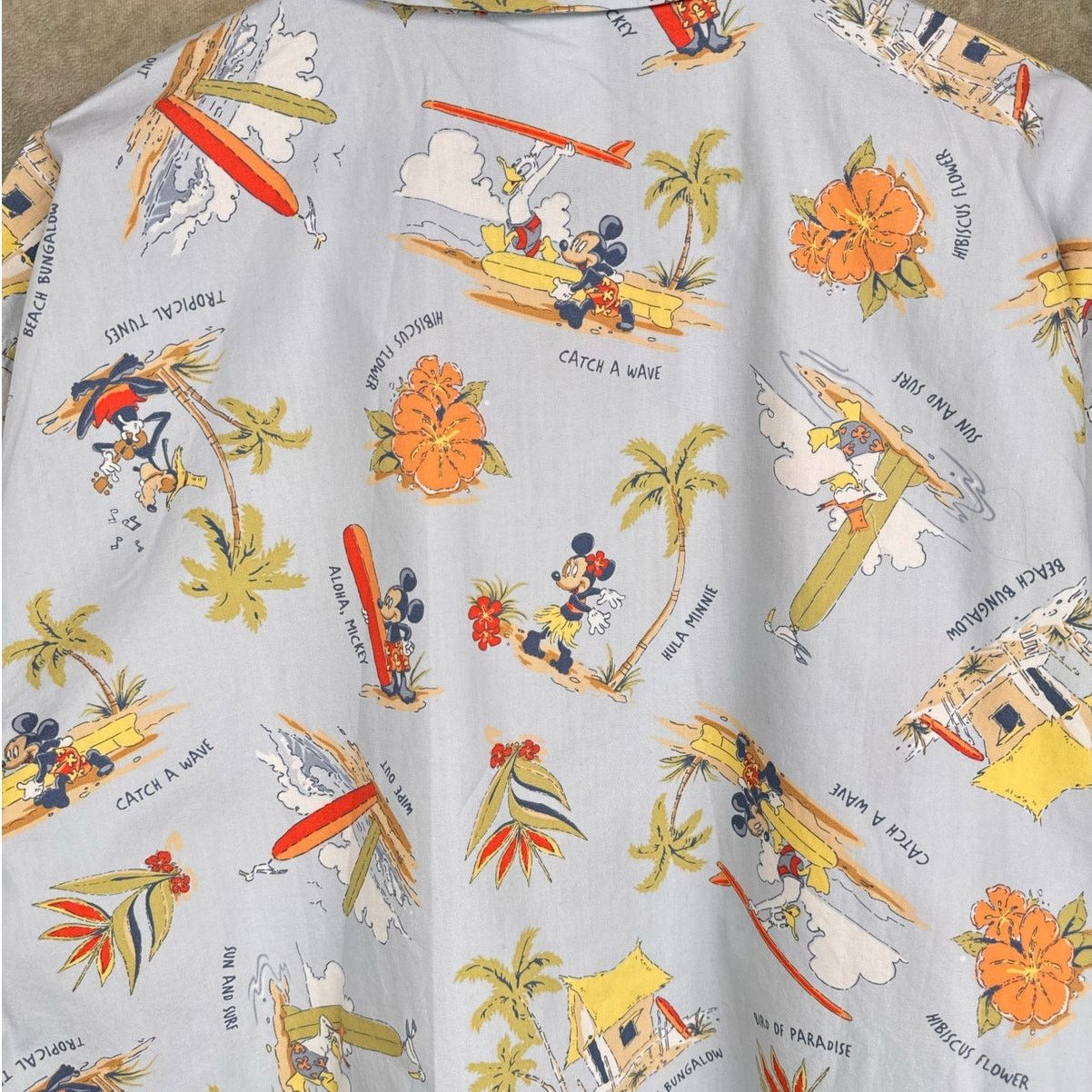 Disney Y2K Disney Hawaiian Button Up Shirt Sz XL Light Blue AOP Size US XL / EU 56 / 4 - 8 Thumbnail