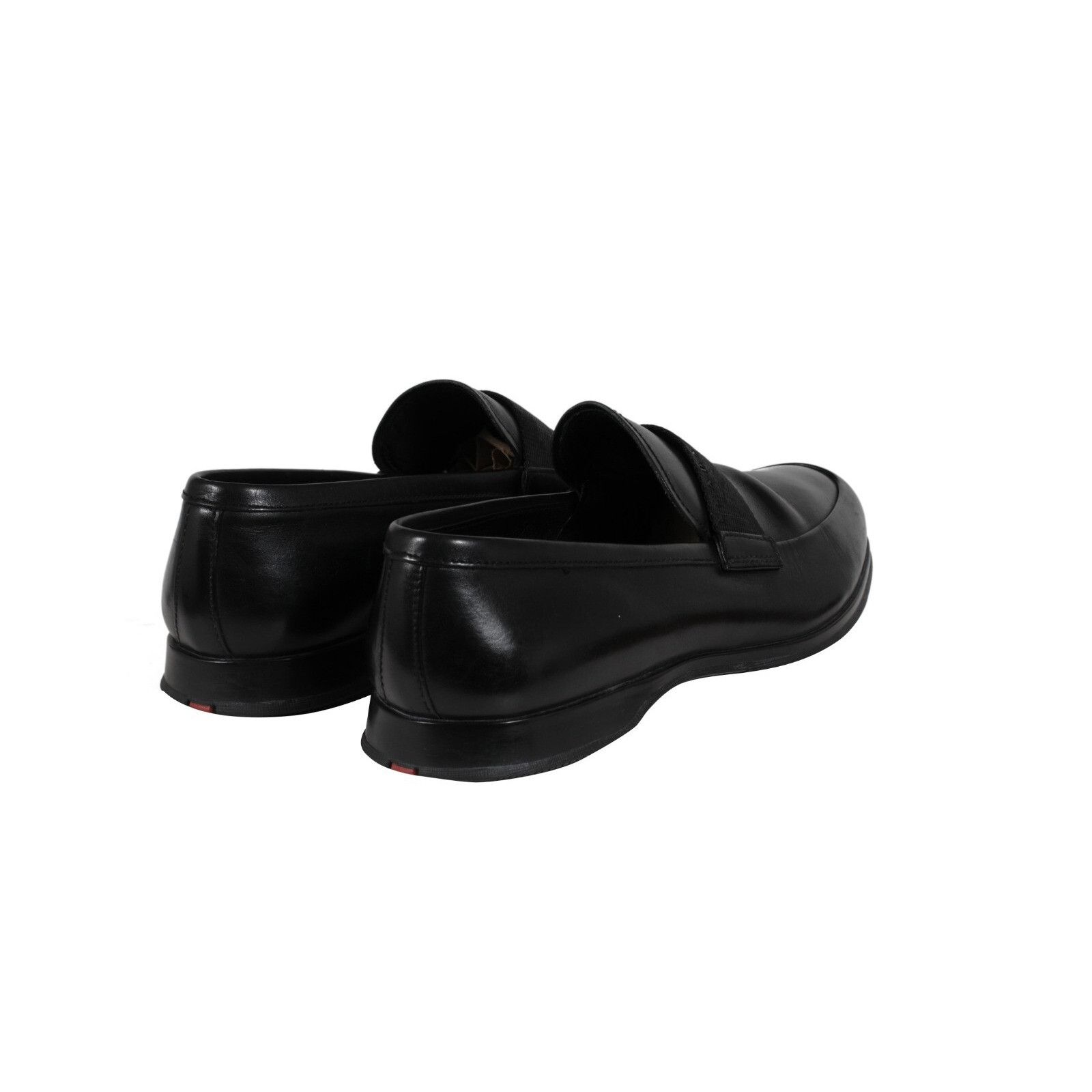 Prada Loafers Black Leather Sport Rubber Sole - 02254 Size US 8.5 / EU 41-42 - 7 Thumbnail