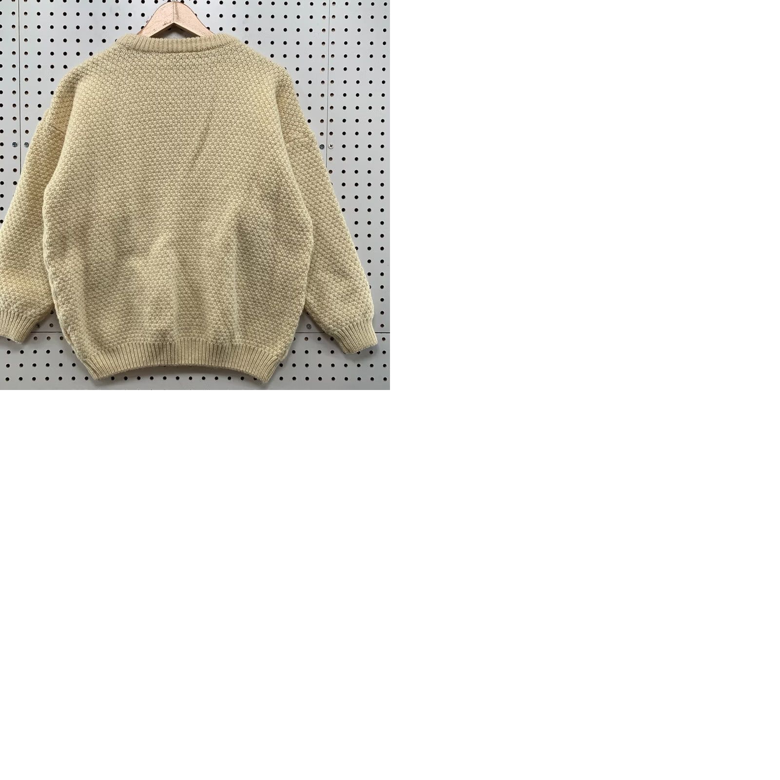 Highland 2000 Highland Home Industries VINTAGE Knit Sweater Womens L Wool Fisherman Beige 20x24.5 Size L / US 10 / IT 46 - 10 Thumbnail