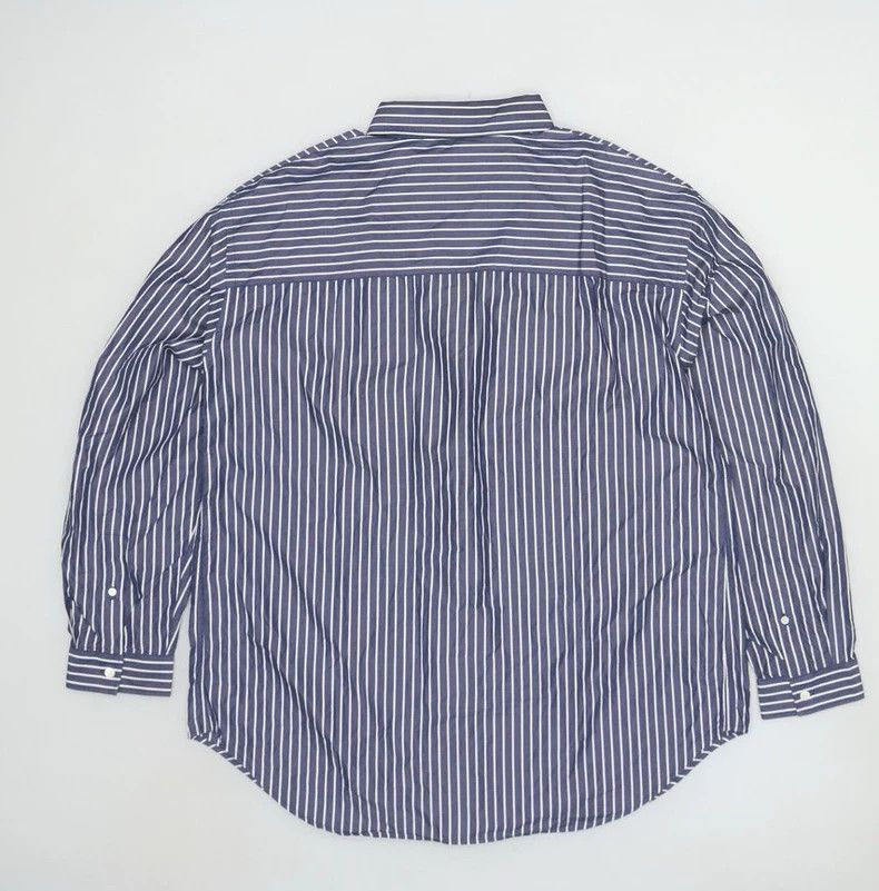 Balenciaga Balenciaga size 38 Striped lapel long sleeve shirt blue Size US M / EU 48-50 / 2 - 2 Thumbnail