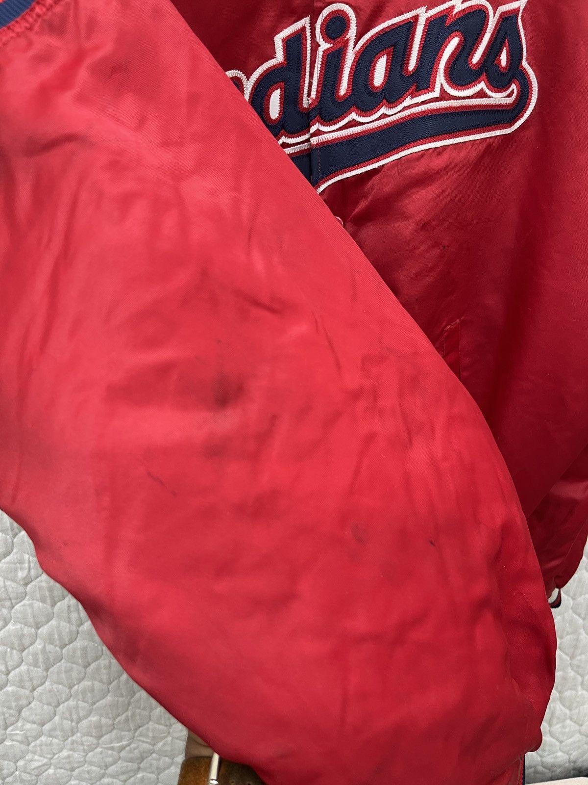 Starter 🔥🔥🔥MLB STARTER CLEVELAND INDIANS VARSITY JACKET Size US L / EU 52-54 / 3 - 17 Thumbnail