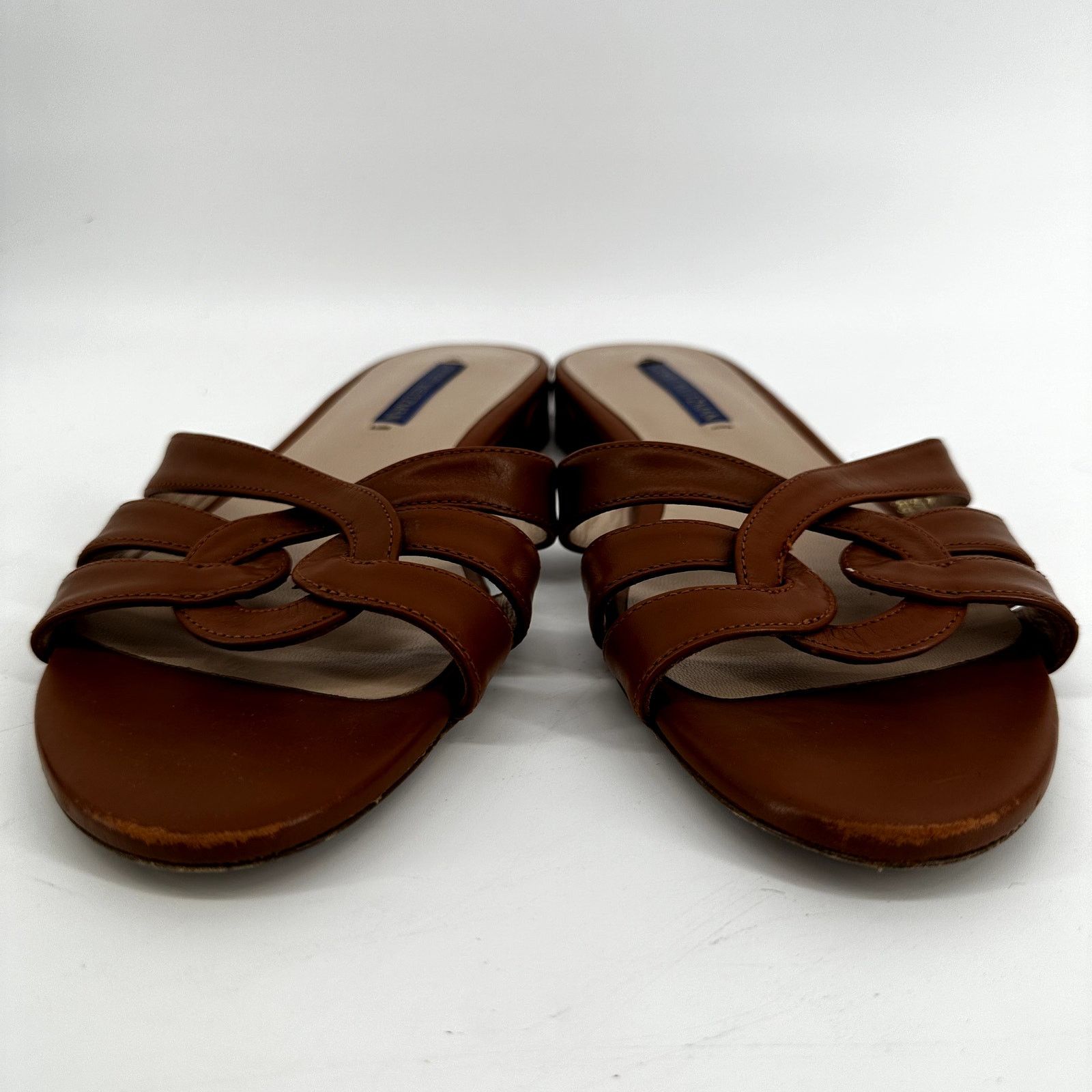 Stuart Weitzman Stuart Weitzman Cami Leather Sandals Vamp Straps Brown 7.5 Size US 7.5 / IT 37.5 - 6 Thumbnail