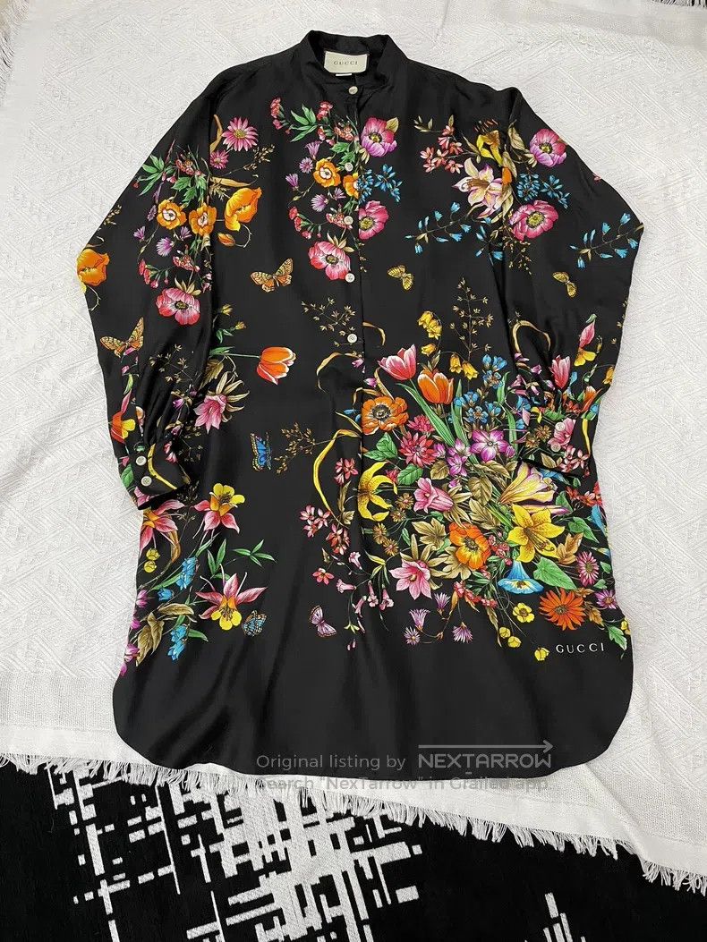 Gucci Gucci Silk floral printed shirt Size XS / US 0-2 / IT 36-38 - 1 Thumbnail