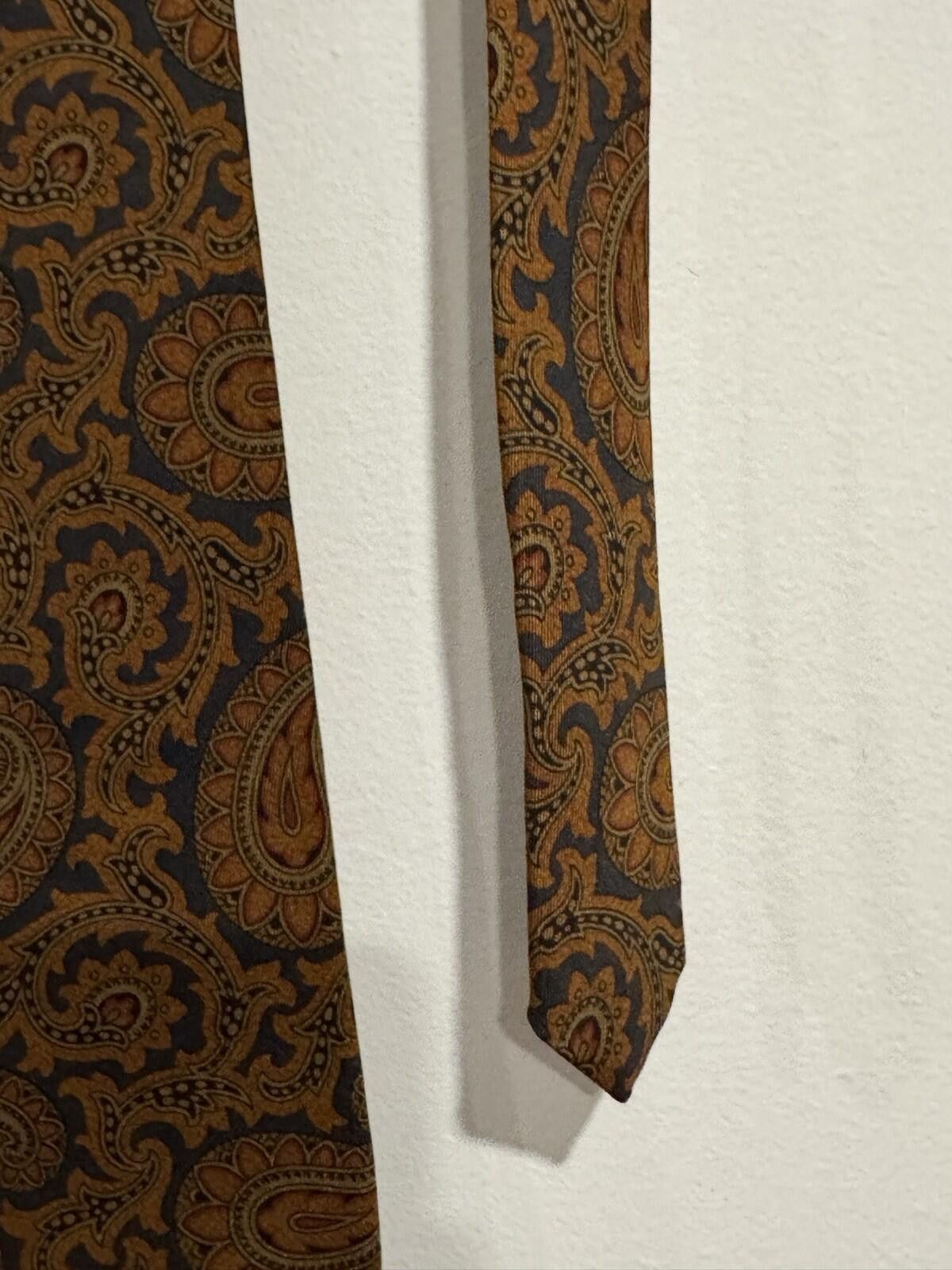 Coach COACH Men's 100% Silk Necktie ITALY Luxury Designe tan Black Size ONE SIZE - 4 Thumbnail