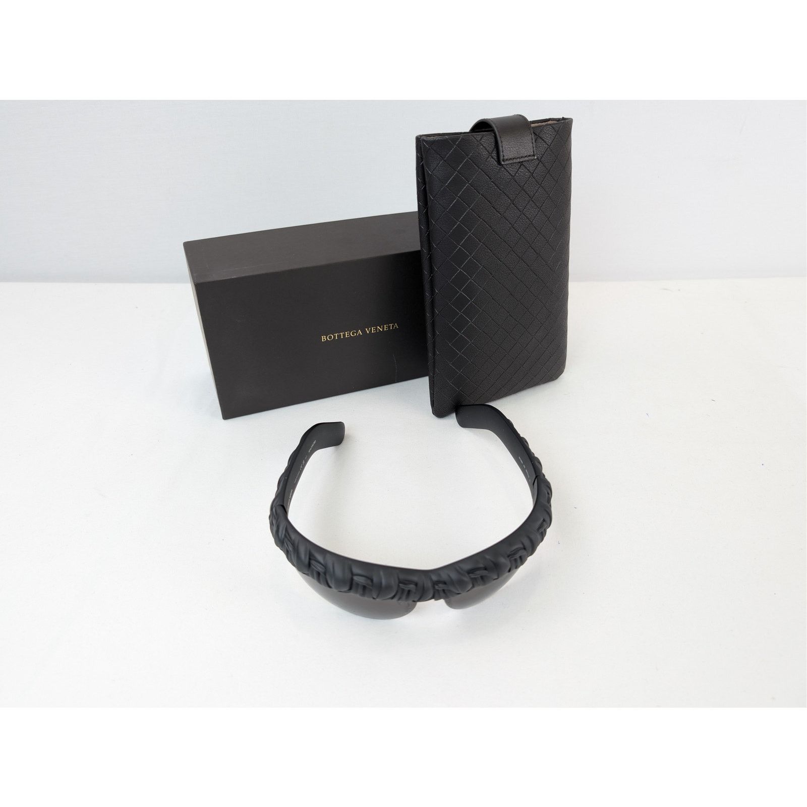 Bottega Veneta o1rshd1 Size: OS / Intrecciato Rim Sunglasses in Black Size ONE SIZE - 15 Thumbnail