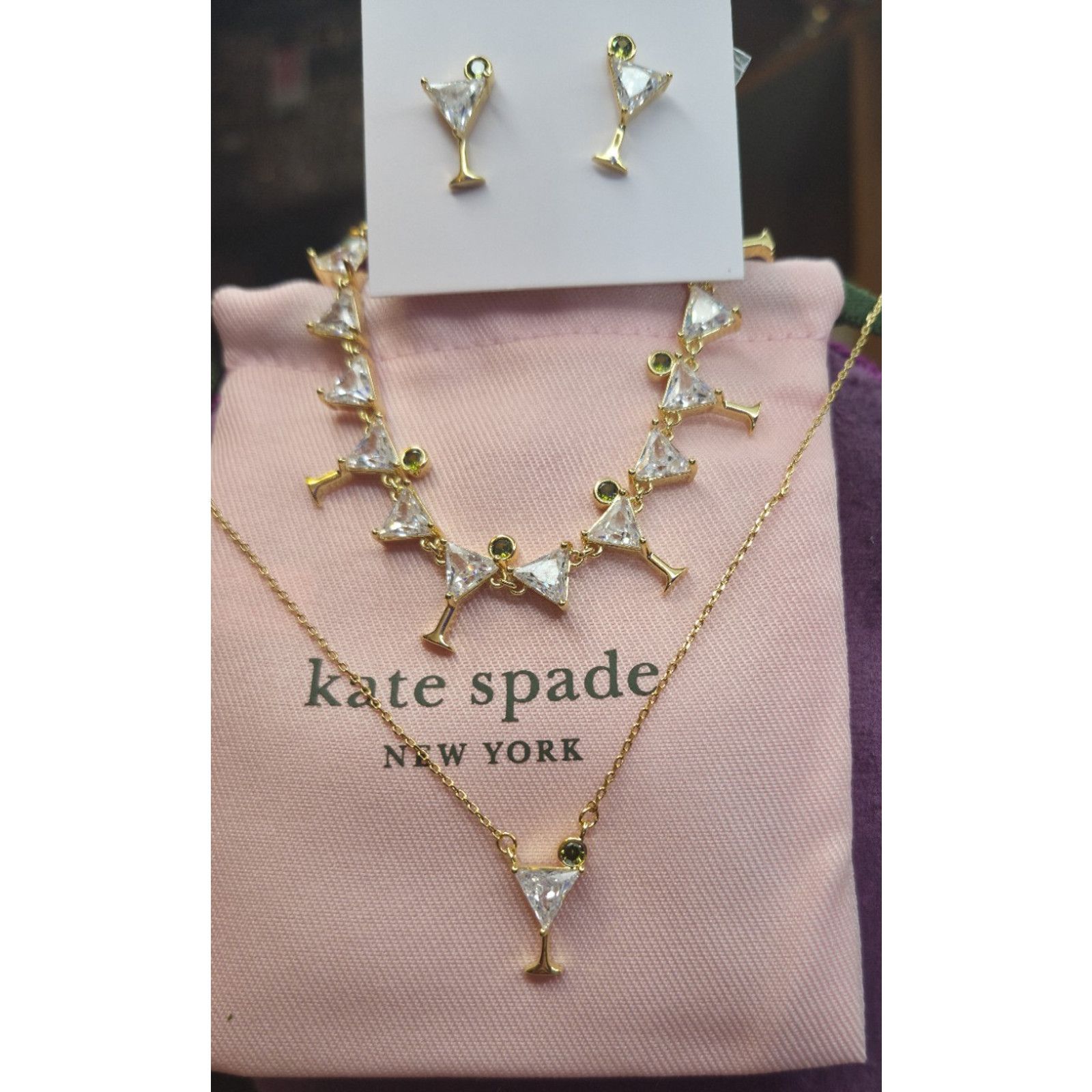 Kate Spade Kate Spade Martini Glass Jewelry Necklace Earrings Bracelet Size ONE SIZE - 8 Thumbnail