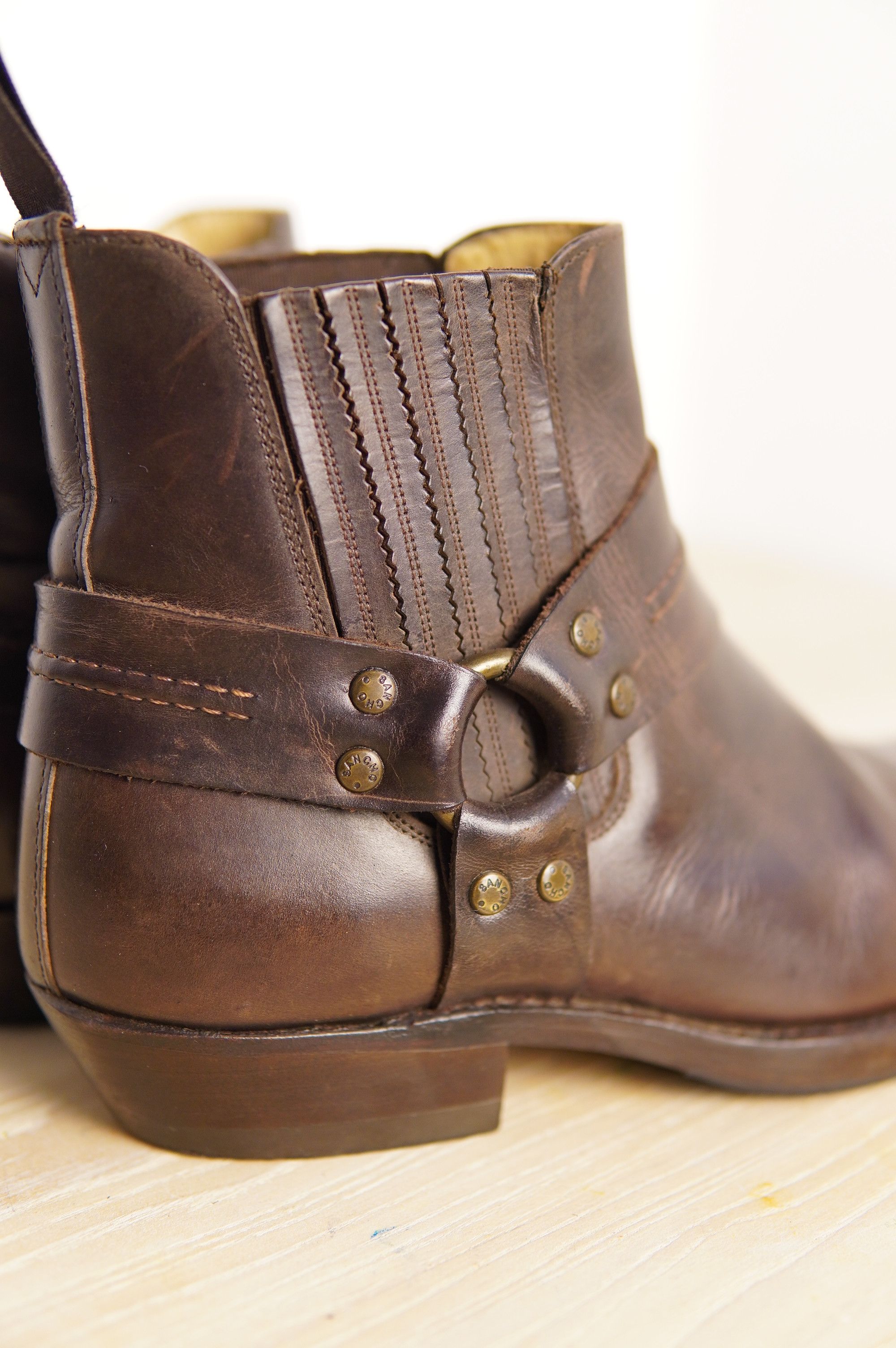 Sancho Boots Sancho Abarca 5049 Shorty Style Brown Cowboy Boots 38EU Size US 7 / IT 37 - 6 Thumbnail