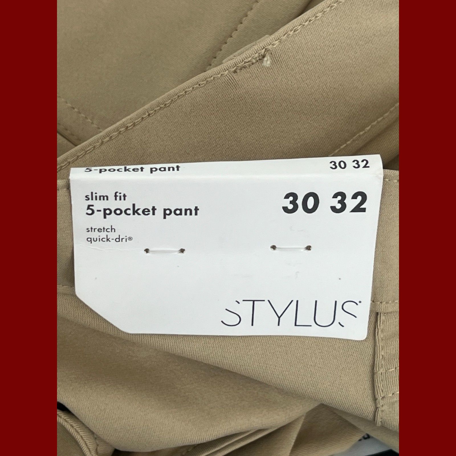 Other Stylus - Men's Slim Fit Flat Front Chino Pants - 5 Pockets - Size US 30 / EU 46 - 11 Thumbnail