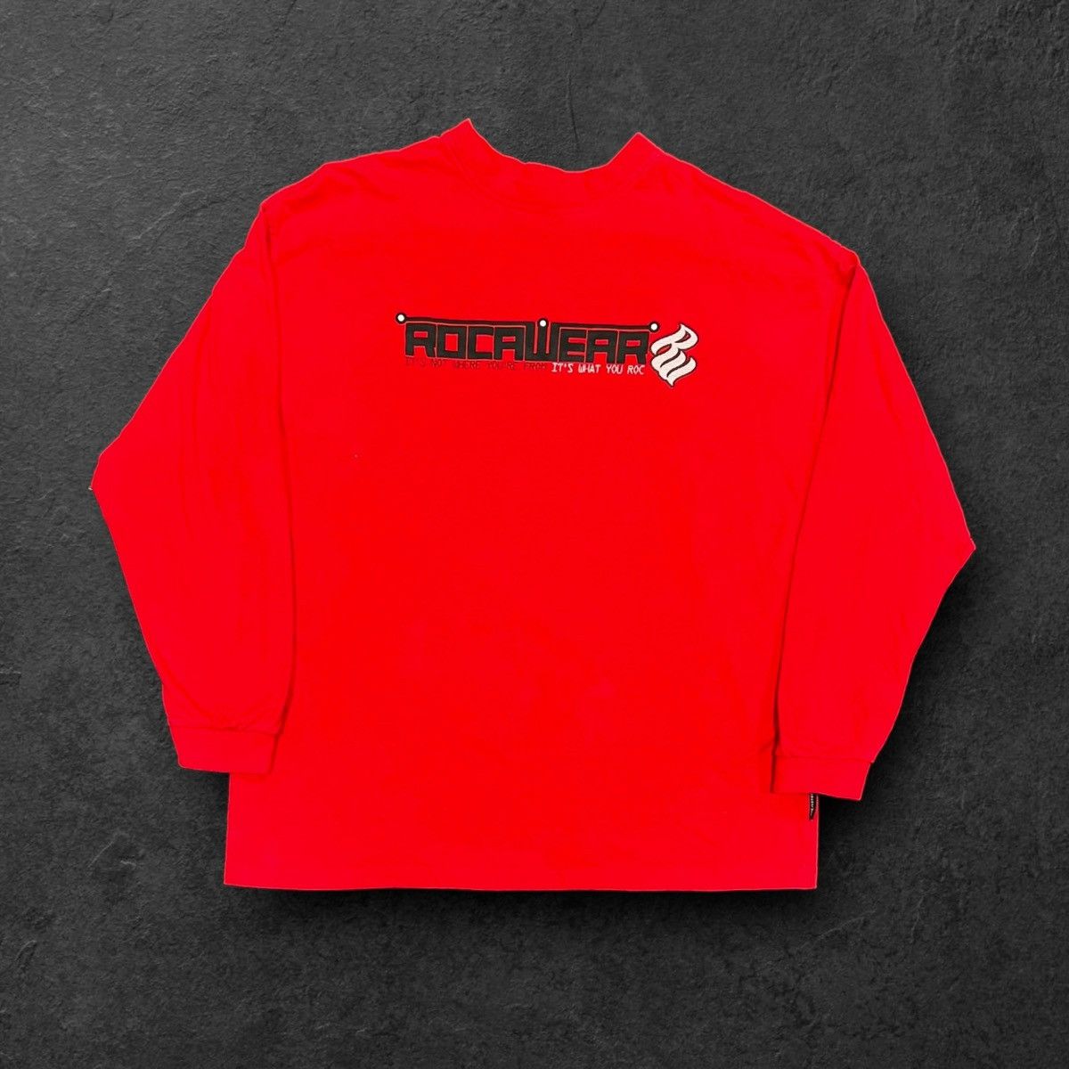 Rocawear Y2K Rocawear Logo Long Sleeve Red T-Shirt Size US XL / EU 56 / 4 - 8 Thumbnail