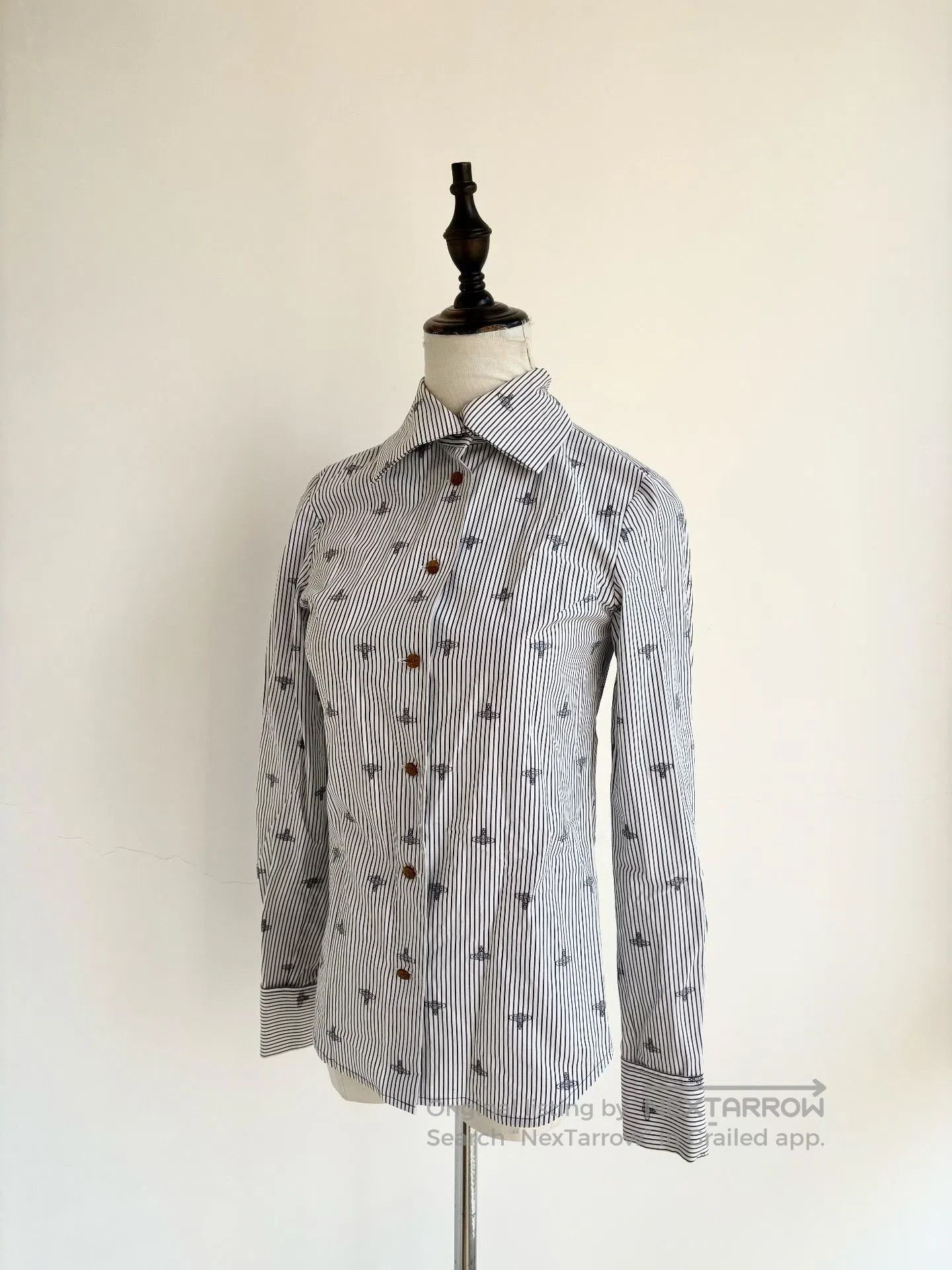 Vivienne Westwood Vivienne Westwood Vintage Black Striped Saturn Shirt. Size S / US 4 / IT 40 - 5 Thumbnail