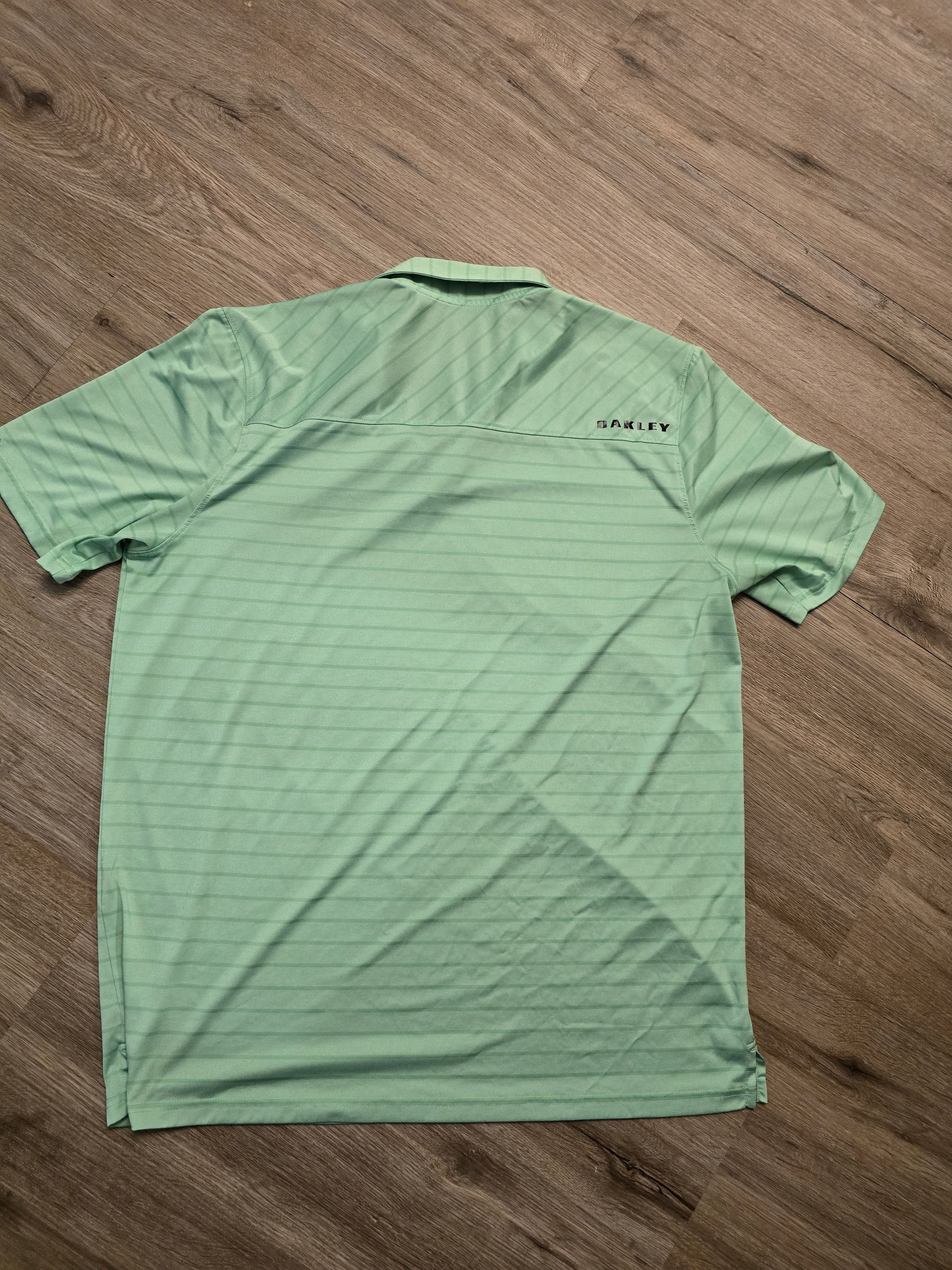 Oakley Oakley Men's Regular Fit Green Striped Polo Size XL Size US XL / EU 56 / 4 - 6 Thumbnail