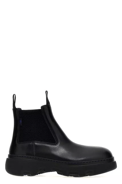 BURBERRY Creeper Men's Black Boots Sneakers New