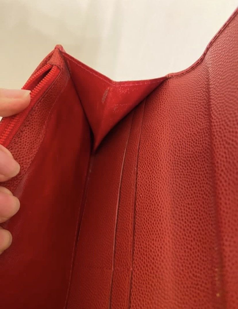 Celine Authentic Vintage CELINE Triomphe Wallet-Grained Calfskin Size ONE SIZE - 10 Thumbnail